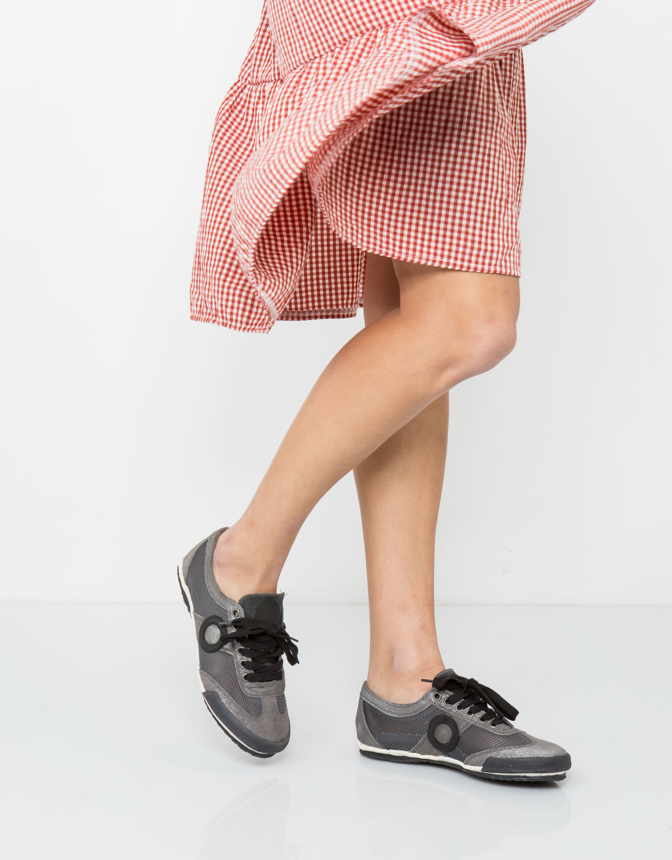 נעלי נשים - Aro - סניקרס JOANETA - אפור מבריק2