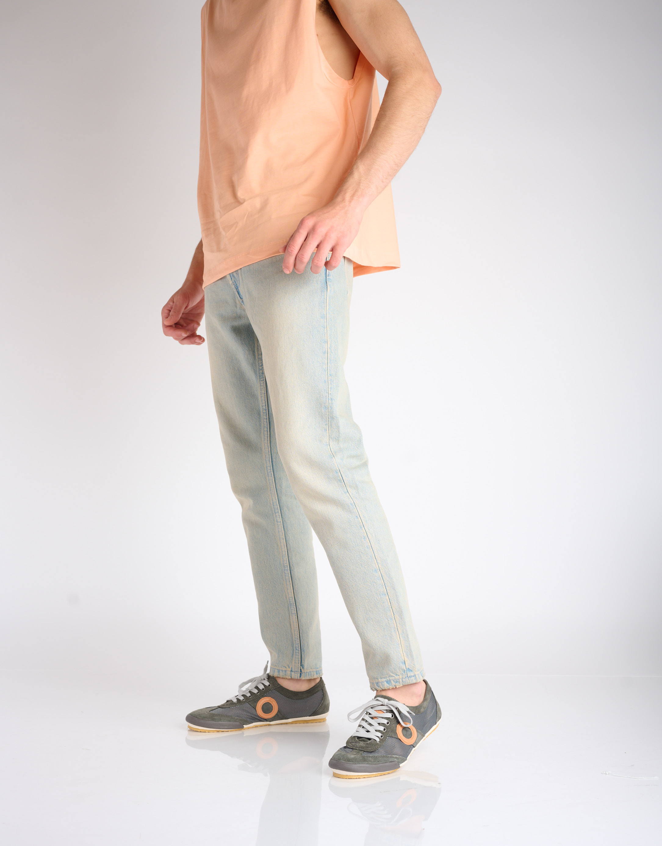 נעלי גברים - Aro - סניקרס JOANETA - אפור4