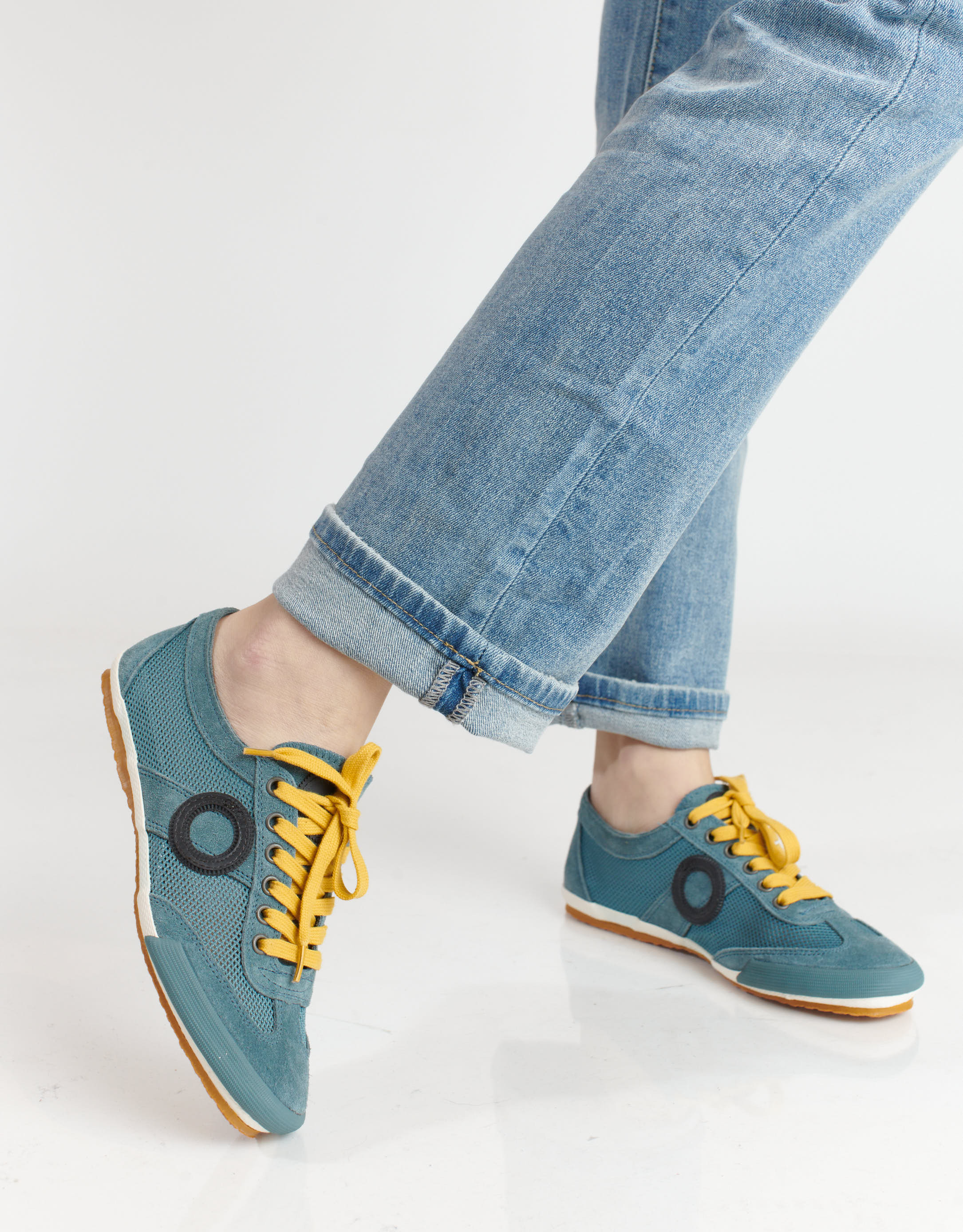 נעלי נשים - Aro - סניקרס JOANETA - כחול   כתום2