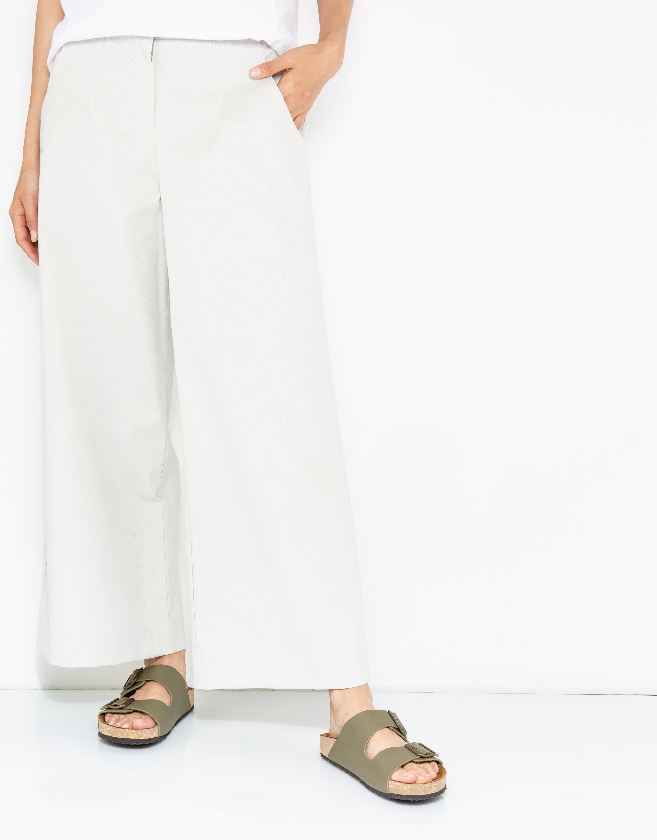 נעלי נשים - El Naturalista - כפכפי WARAJI VEGAN - חאקי1