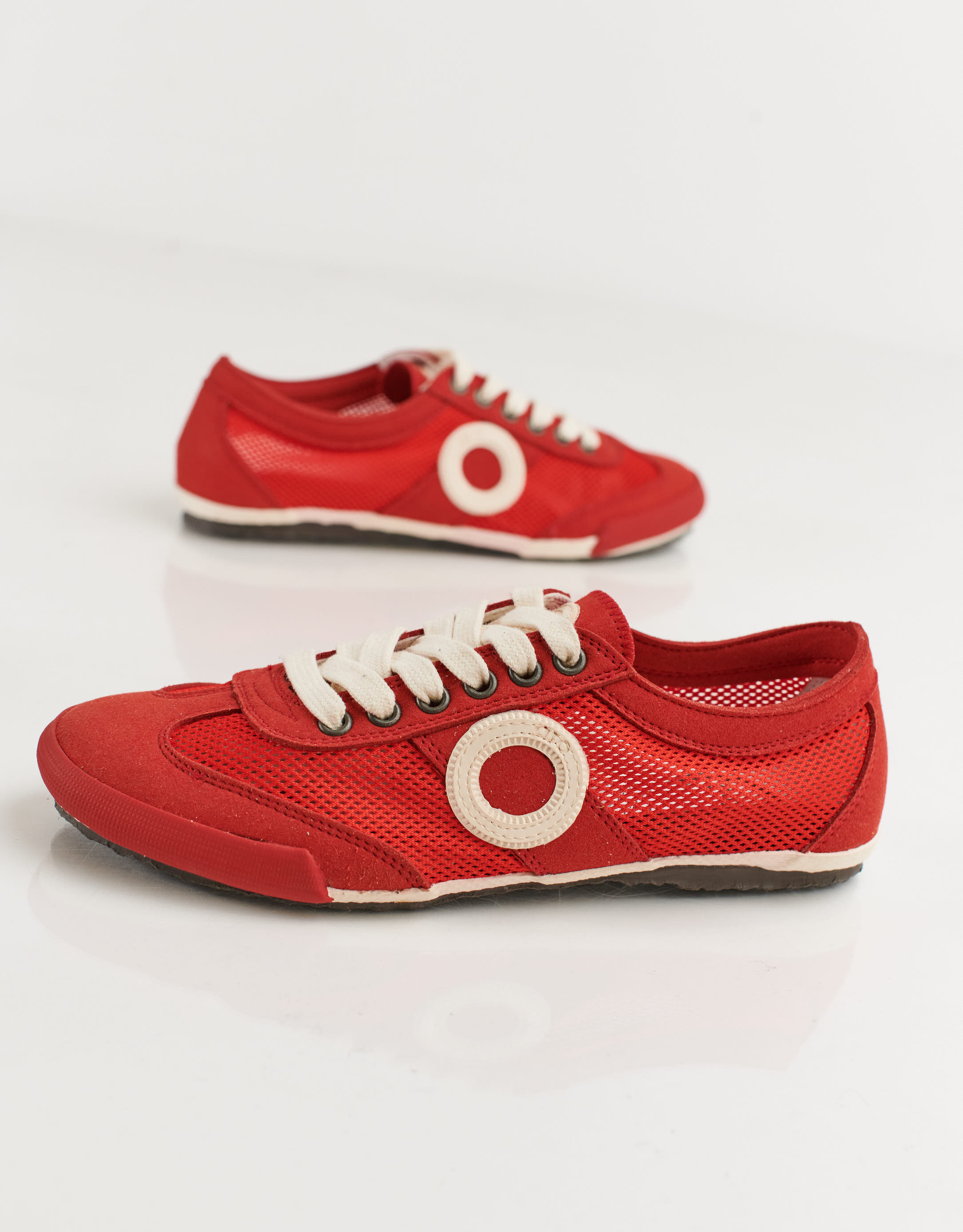 נעלי נשים - Aro - סניקרס JOANETA VEGAN - אדום   לבן