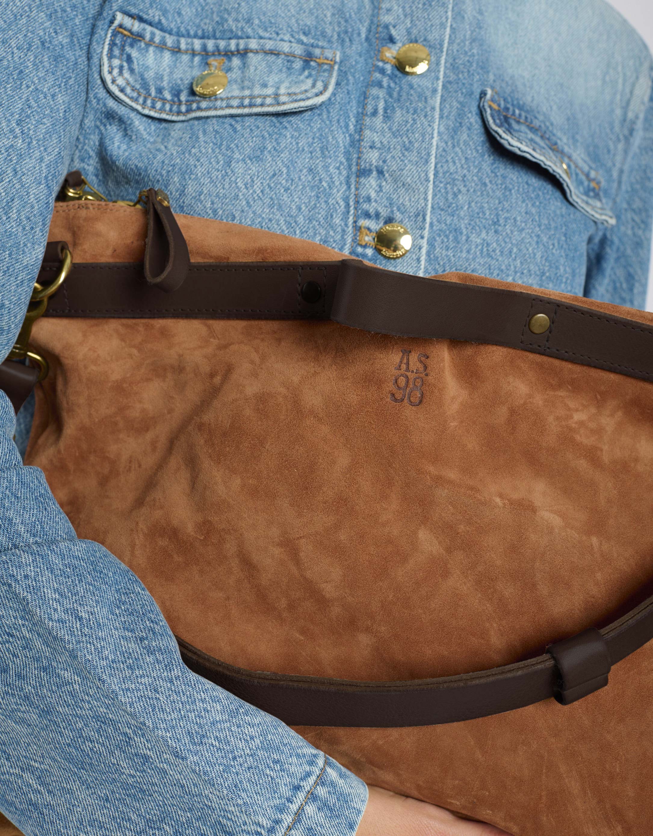 נעלי נשים - A.S. 98 - תיק לולאות מזמש MILANA - קאמל3