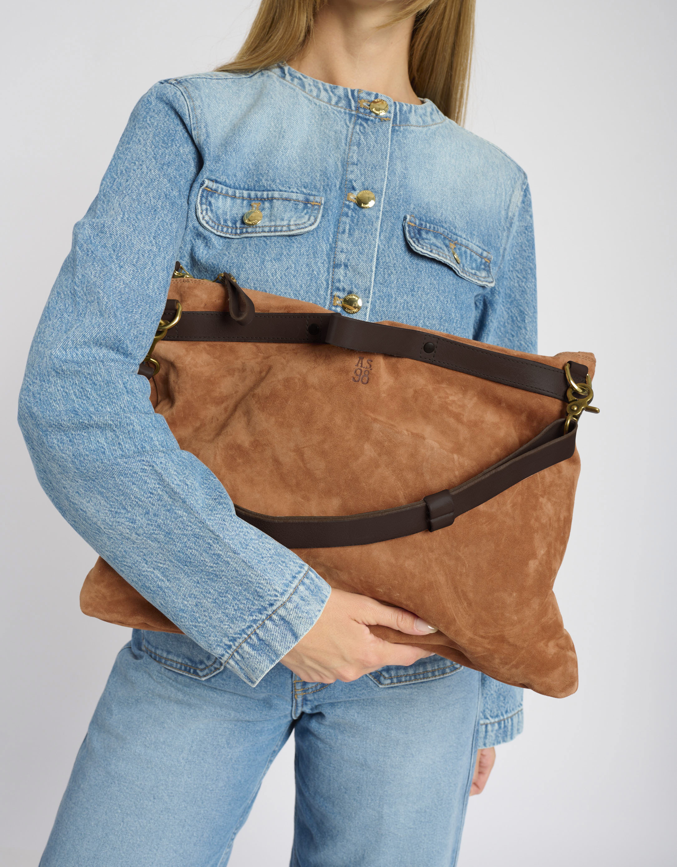 נעלי נשים - A.S. 98 - תיק לולאות מזמש MILANA - קאמל1