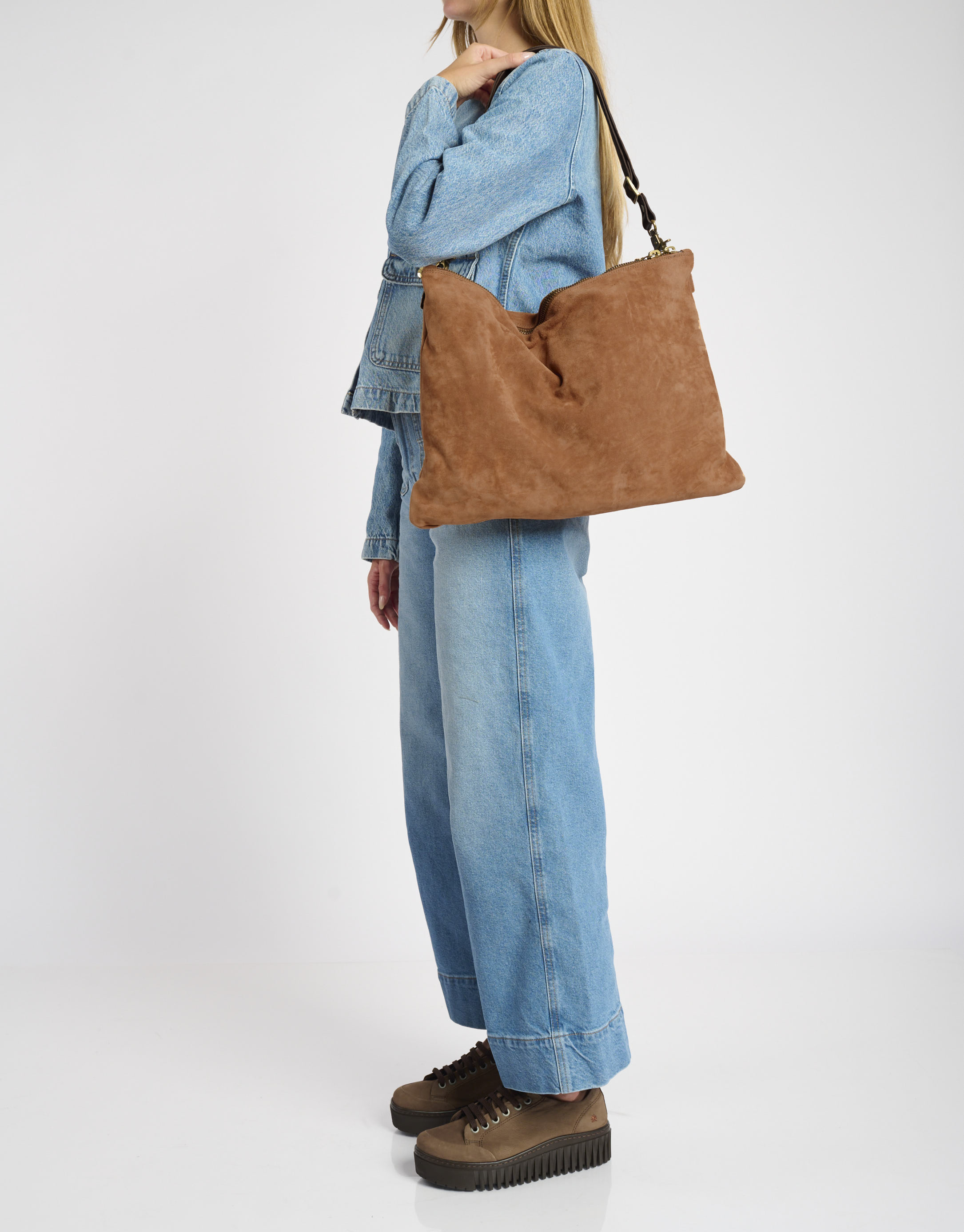 נעלי נשים - A.S. 98 - תיק לולאות מזמש MILANA - קאמל2