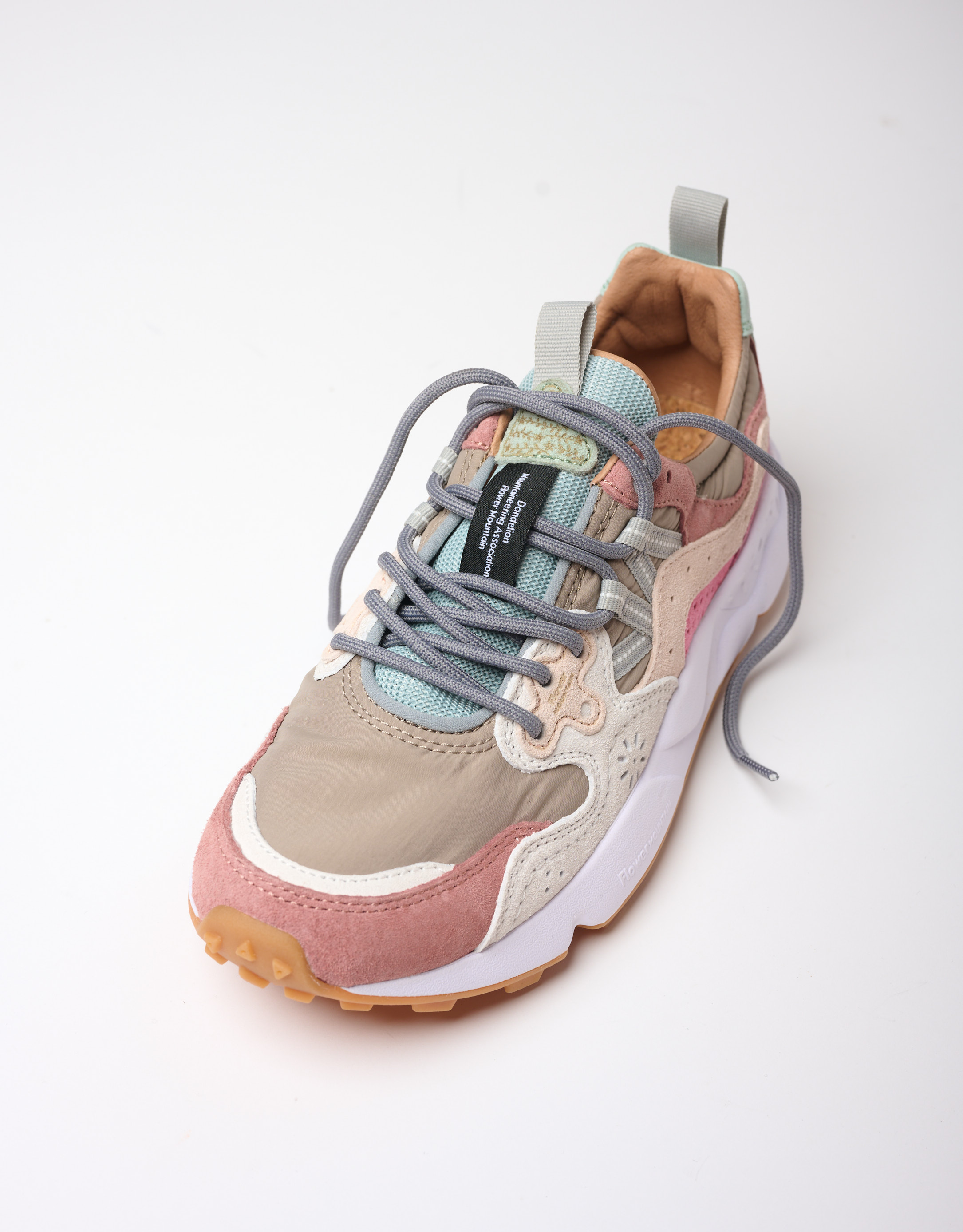 נעלי נשים - Flower Mountain - סניקרס YAMANO צבעוניות - אפור   ורוד4