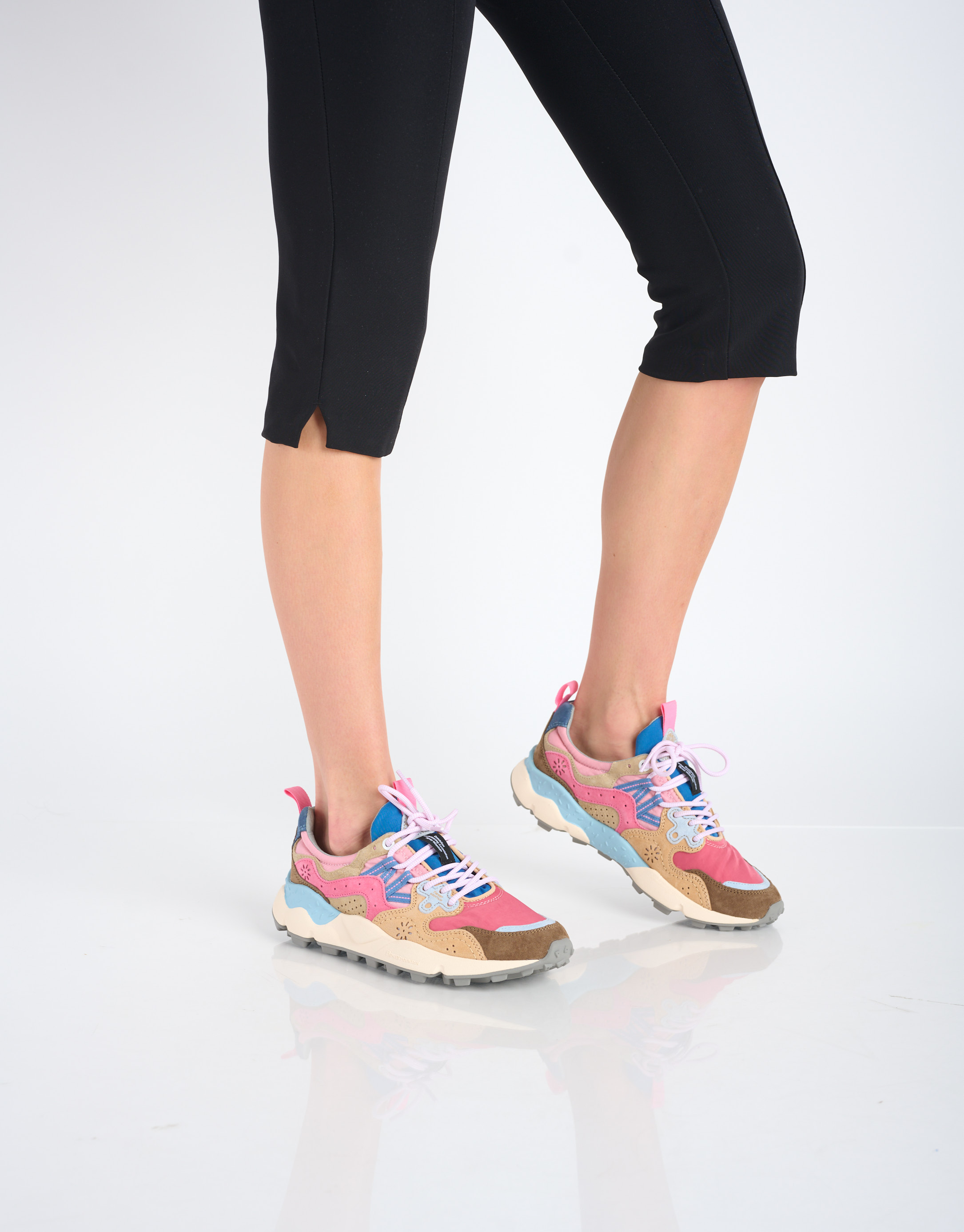 נעלי נשים - Flower Mountain - סניקרס YAMANO צבעוניות - ורוד   חום3
