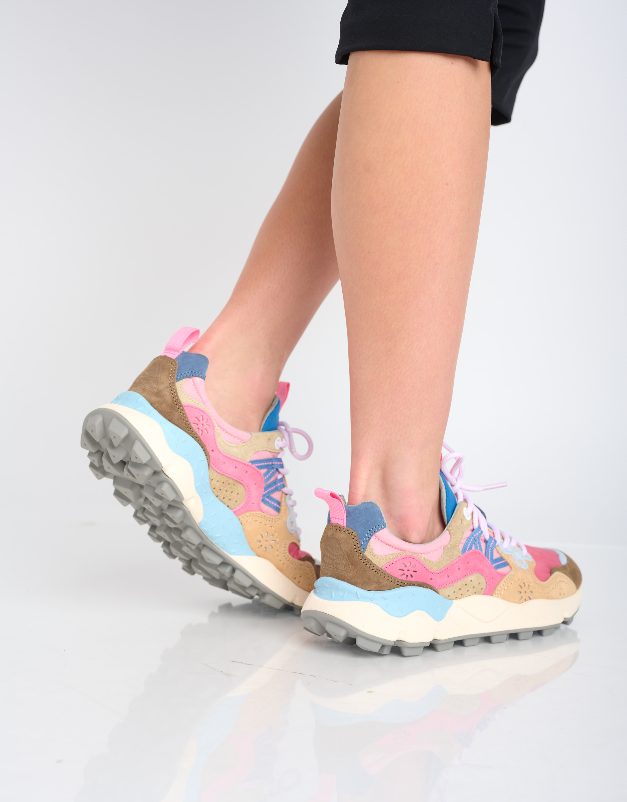 נעלי נשים - Flower Mountain - סניקרס YAMANO צבעוניות - ורוד   חום4