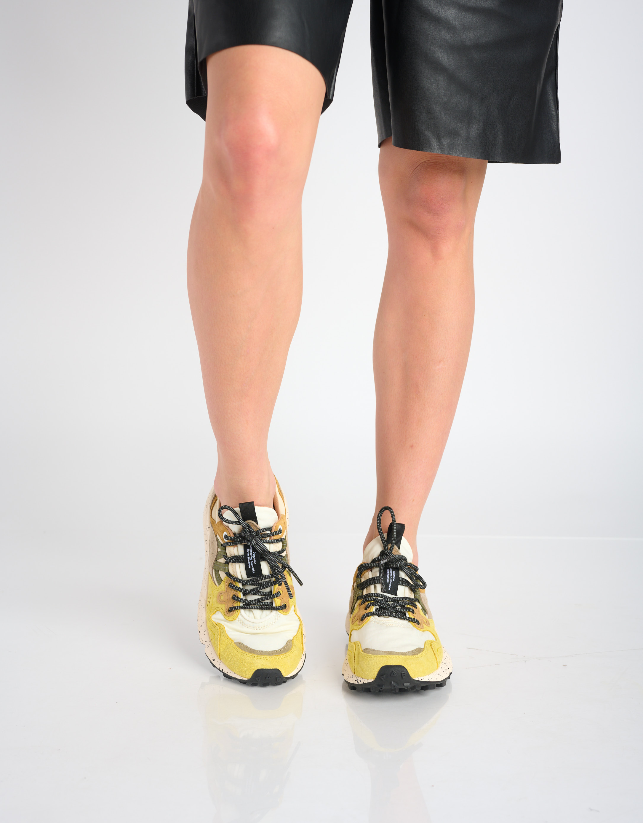 נעלי נשים - Flower Mountain - סניקרס YAMANO צבעוניות - צהוב   חום3