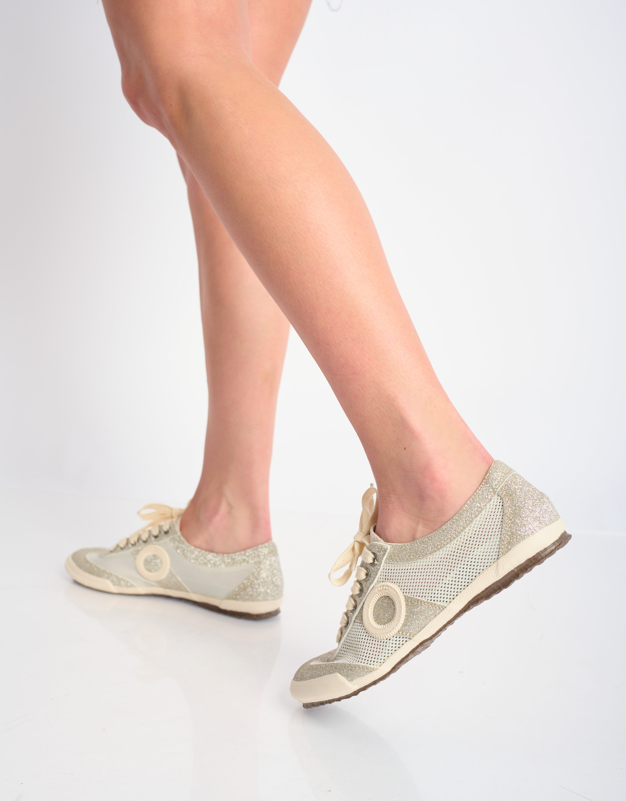 נעלי נשים - Aro - סניקרס JOANETA GLITTER - כסף4