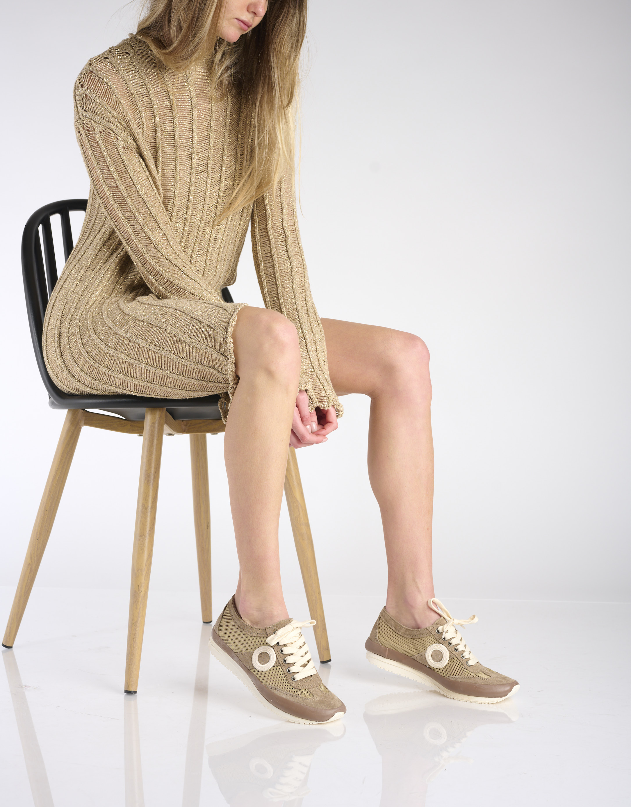 נעלי נשים - Aro - סניקרס JOANETA PLUS - חום בהיר2