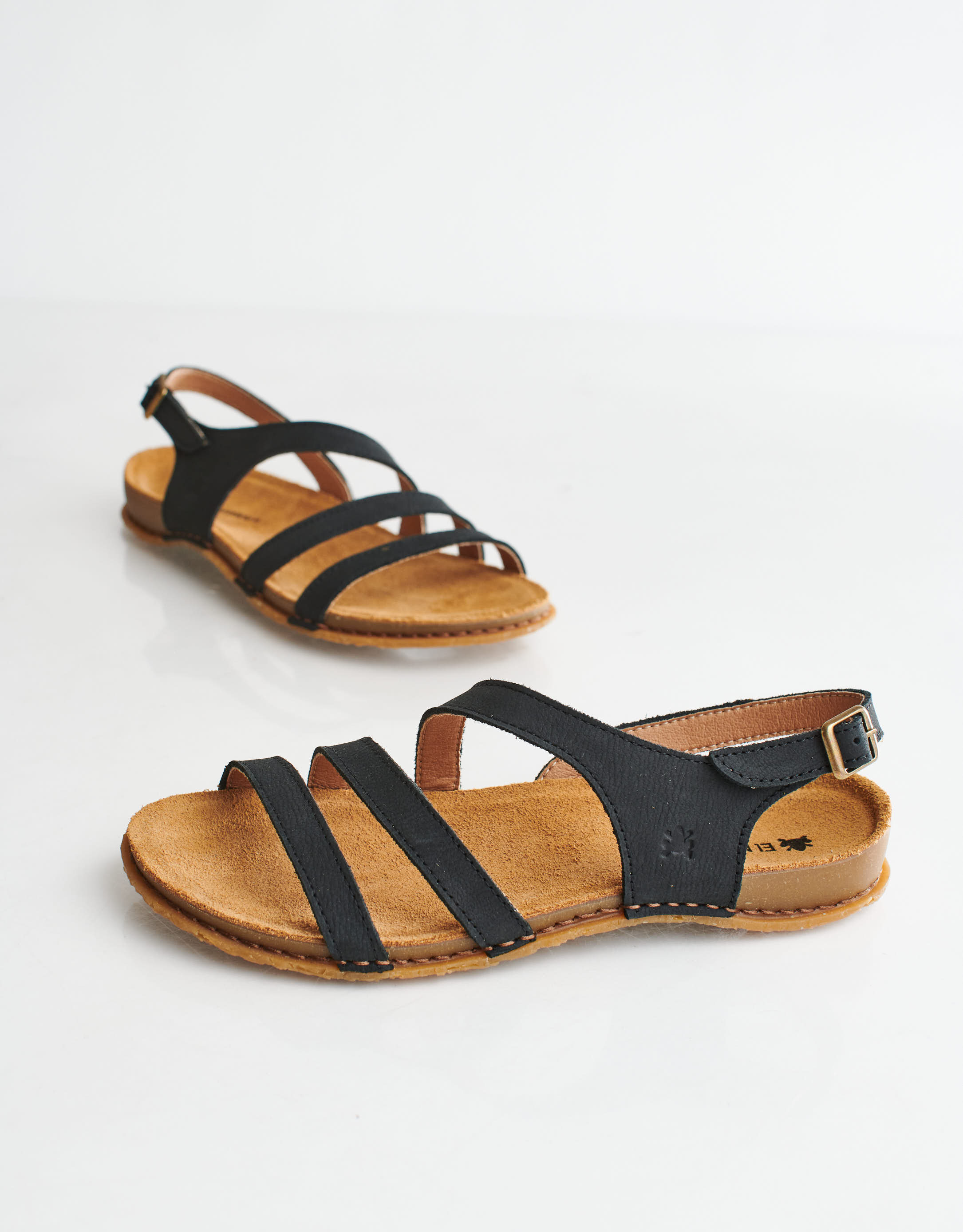 נעלי נשים - El Naturalista - סנדלי רצועות PANGLAO - שחור2