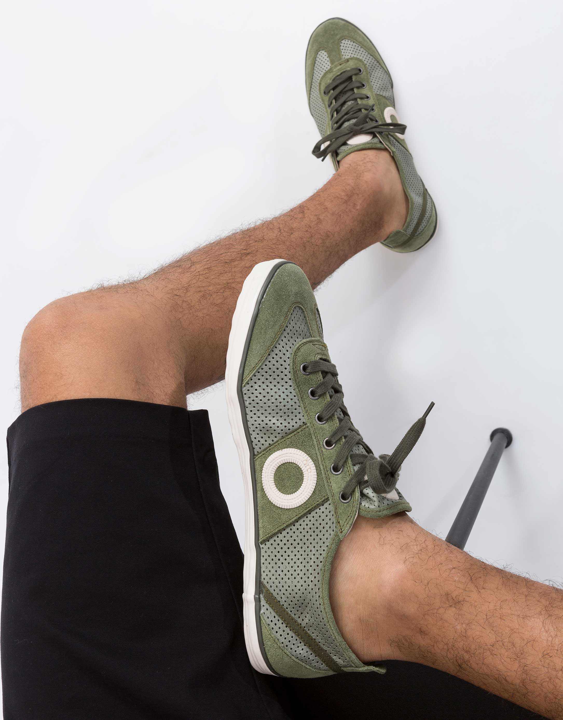 נעלי גברים - Aro - סניקרס PICADA - זית3