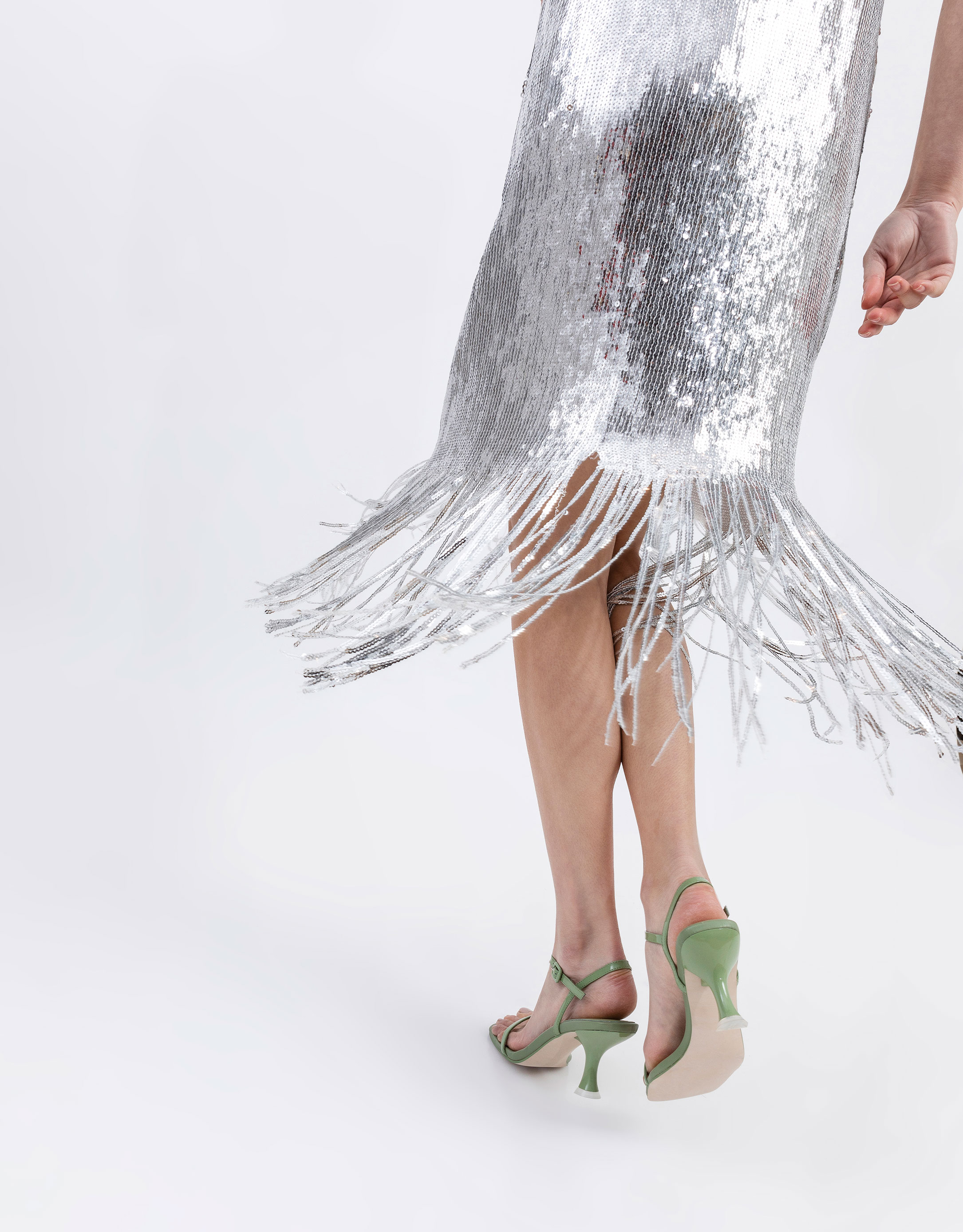 נעלי נשים - Jeffrey Campbell - סנדלי עקב לק JERROD - מנטה2