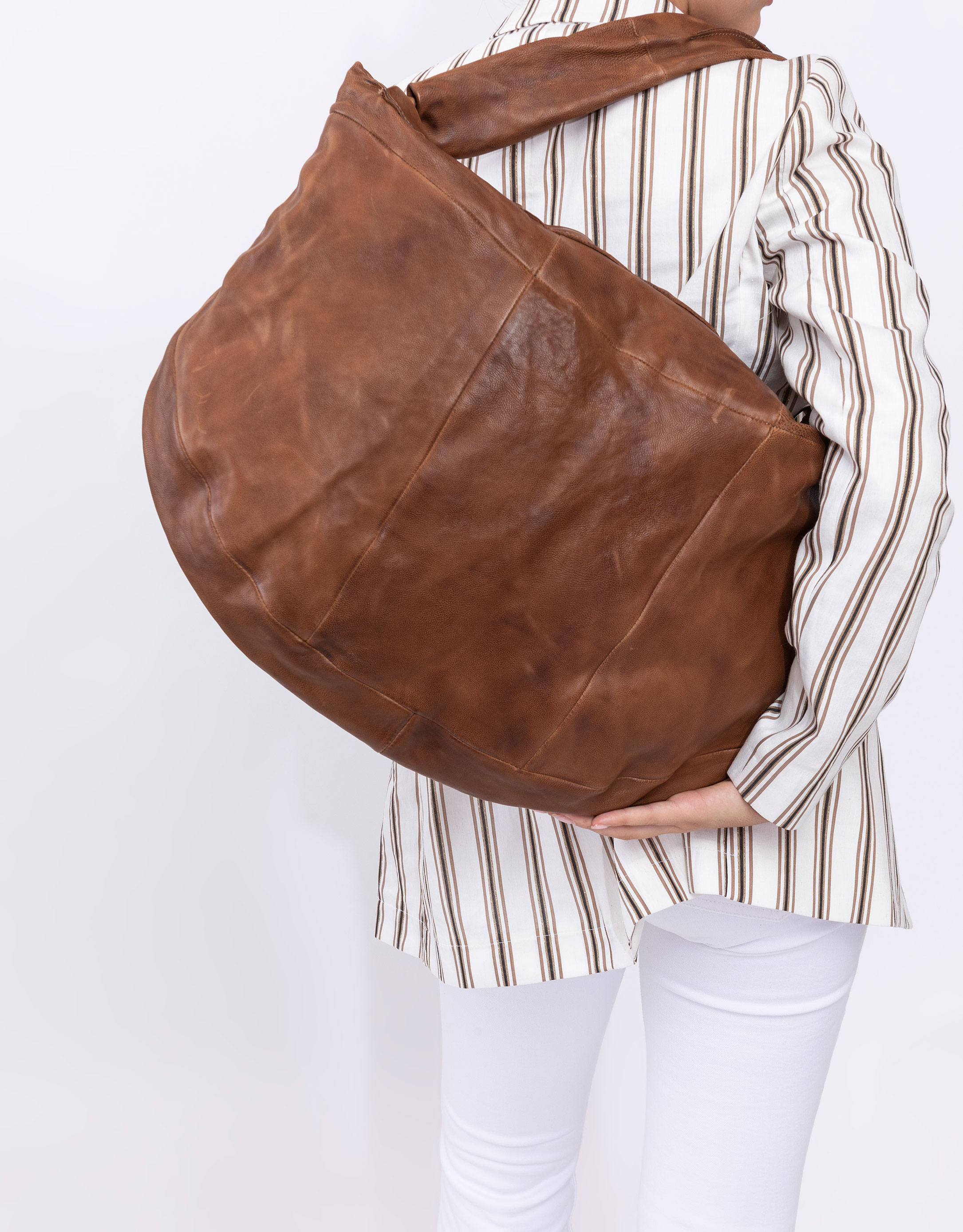 נעלי נשים - A.S. 98 - תיק צד גדול מעור - חום3