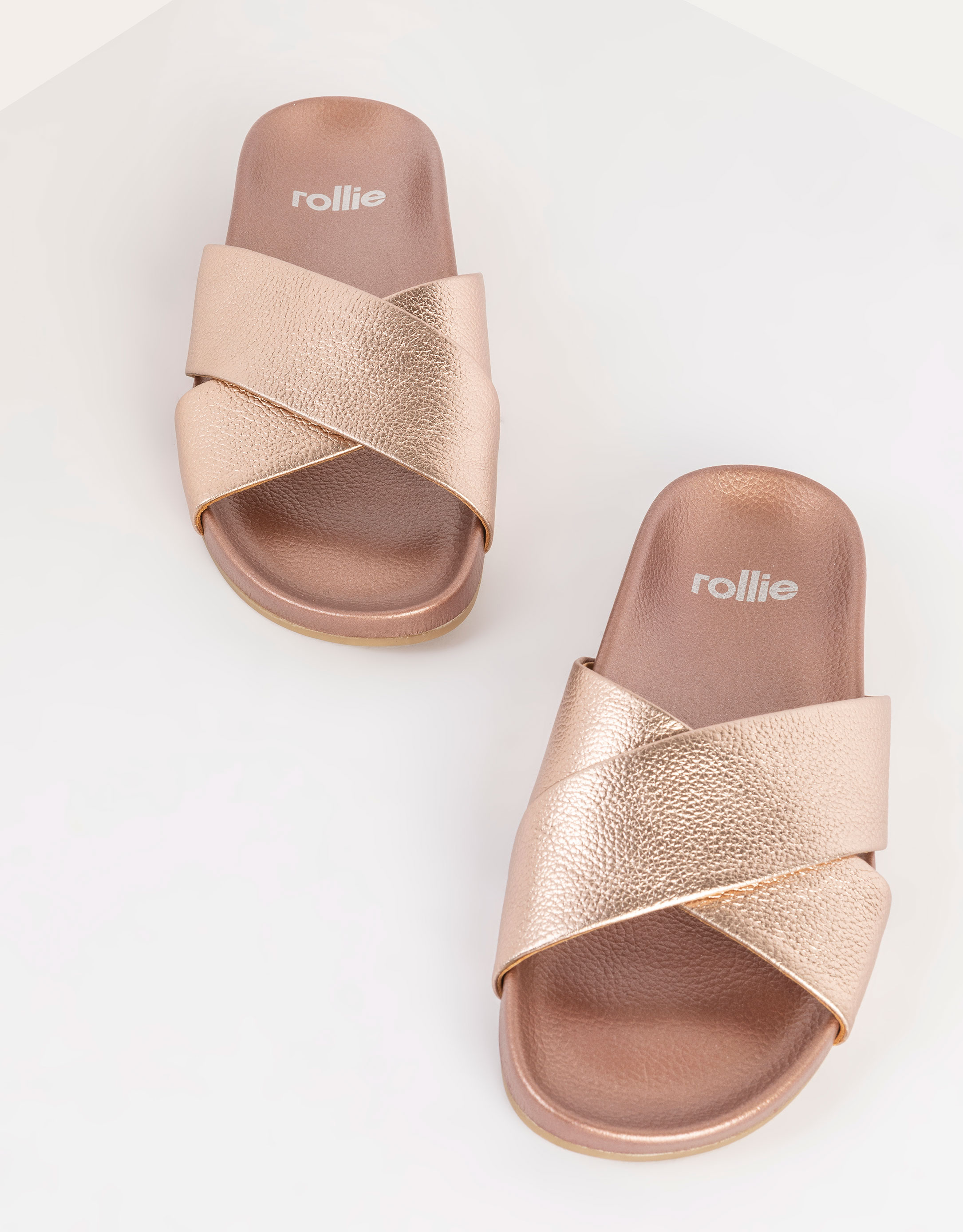 נעלי נשים - Rollie - כפכפי איקס TIDE CROSS - ברונזה2