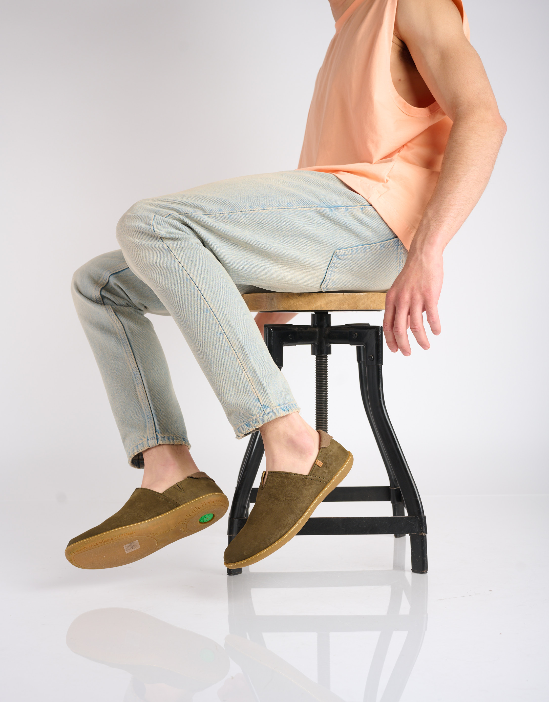 נעלי גברים - El Naturalista - נעלי עור EL VIAJERO - ירוק