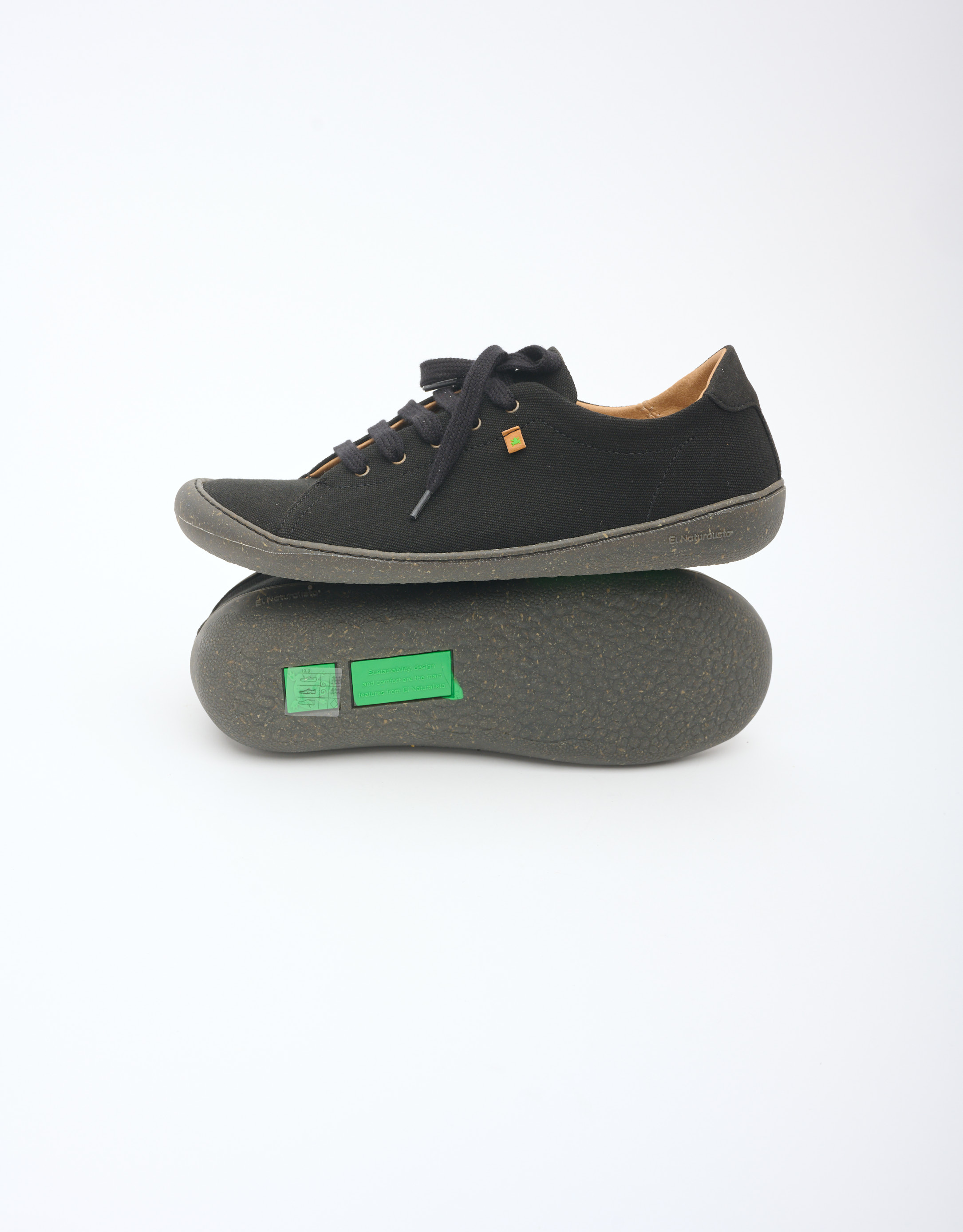 נעלי גברים - El Naturalista - סניקרס בד PAWIKAN - שחור4