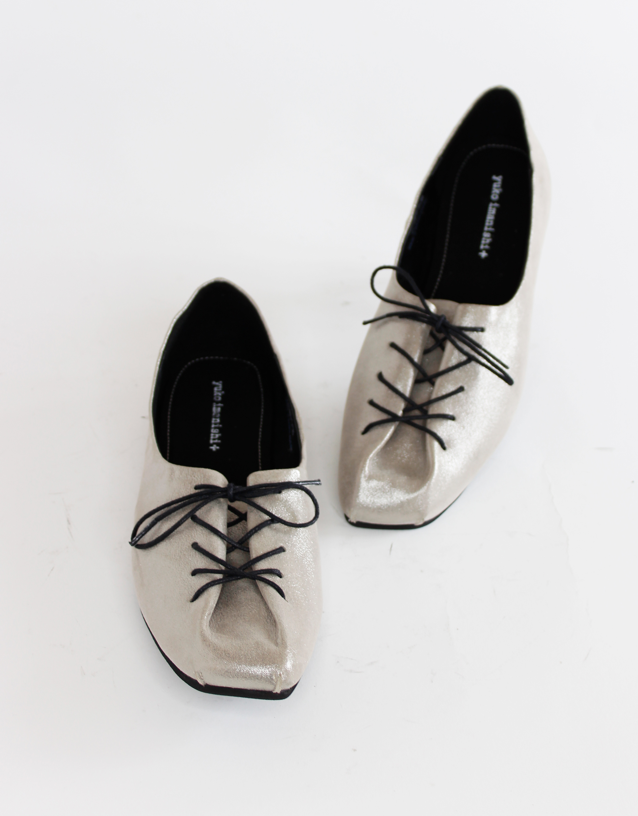 נעלי נשים - Yuko Imanishi - נעלי עור שטוחות KOTONE - כסף1