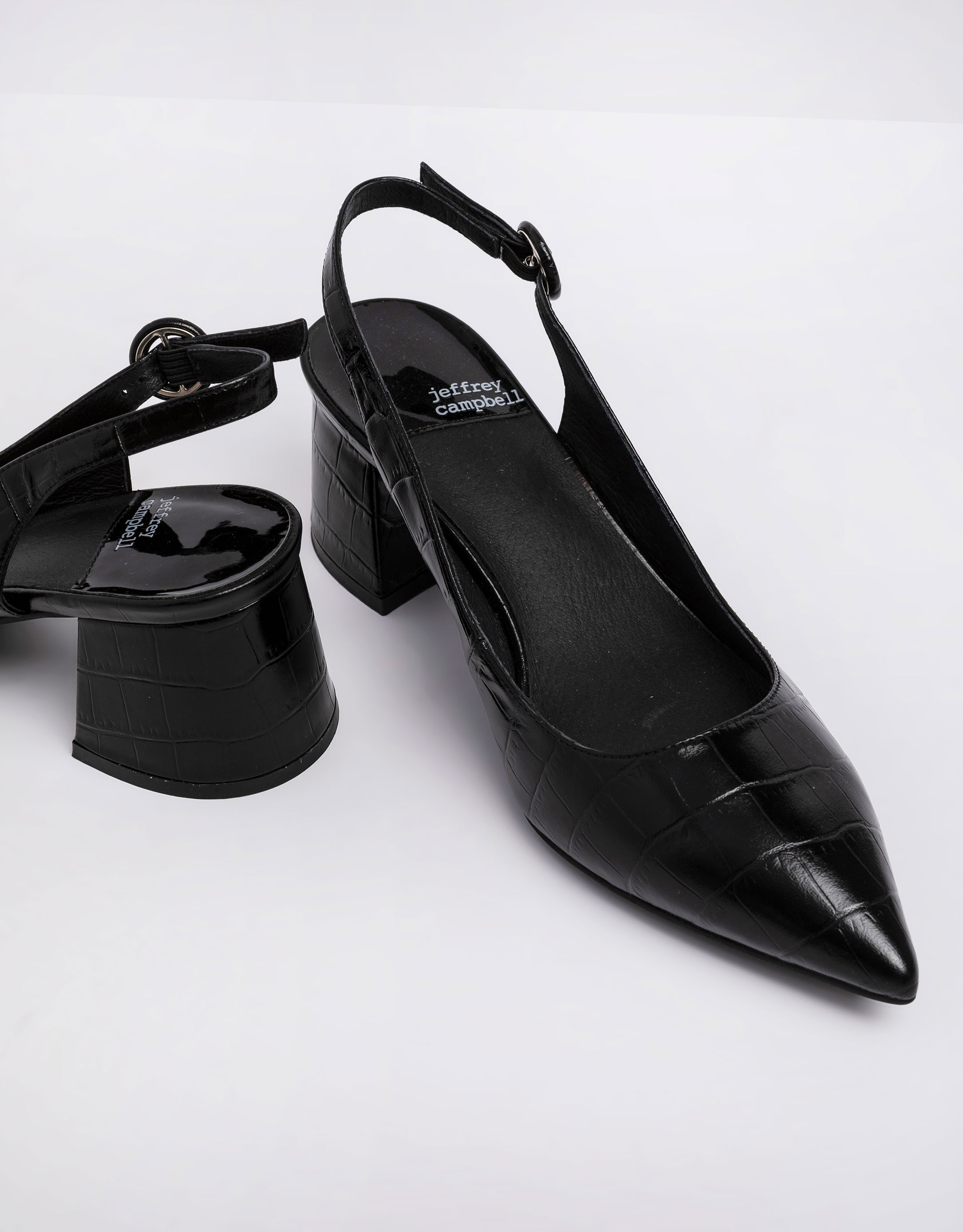 נעלי נשים - Jeffrey Campbell - נעלי סירה עם עקב HALLIE - שחור2