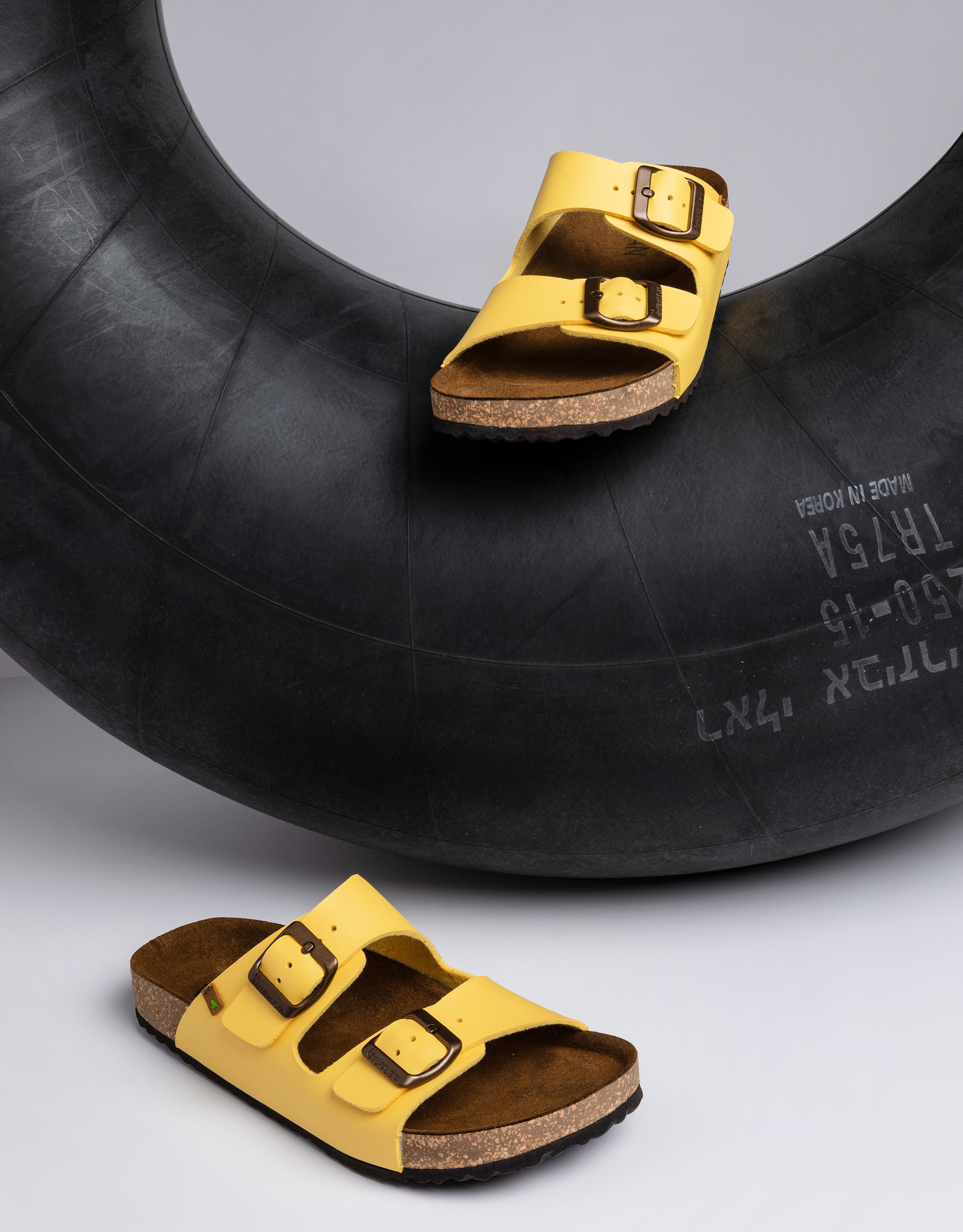 נעלי נשים - El Naturalista - כפכפי WARAJI VEGAN - צהוב1