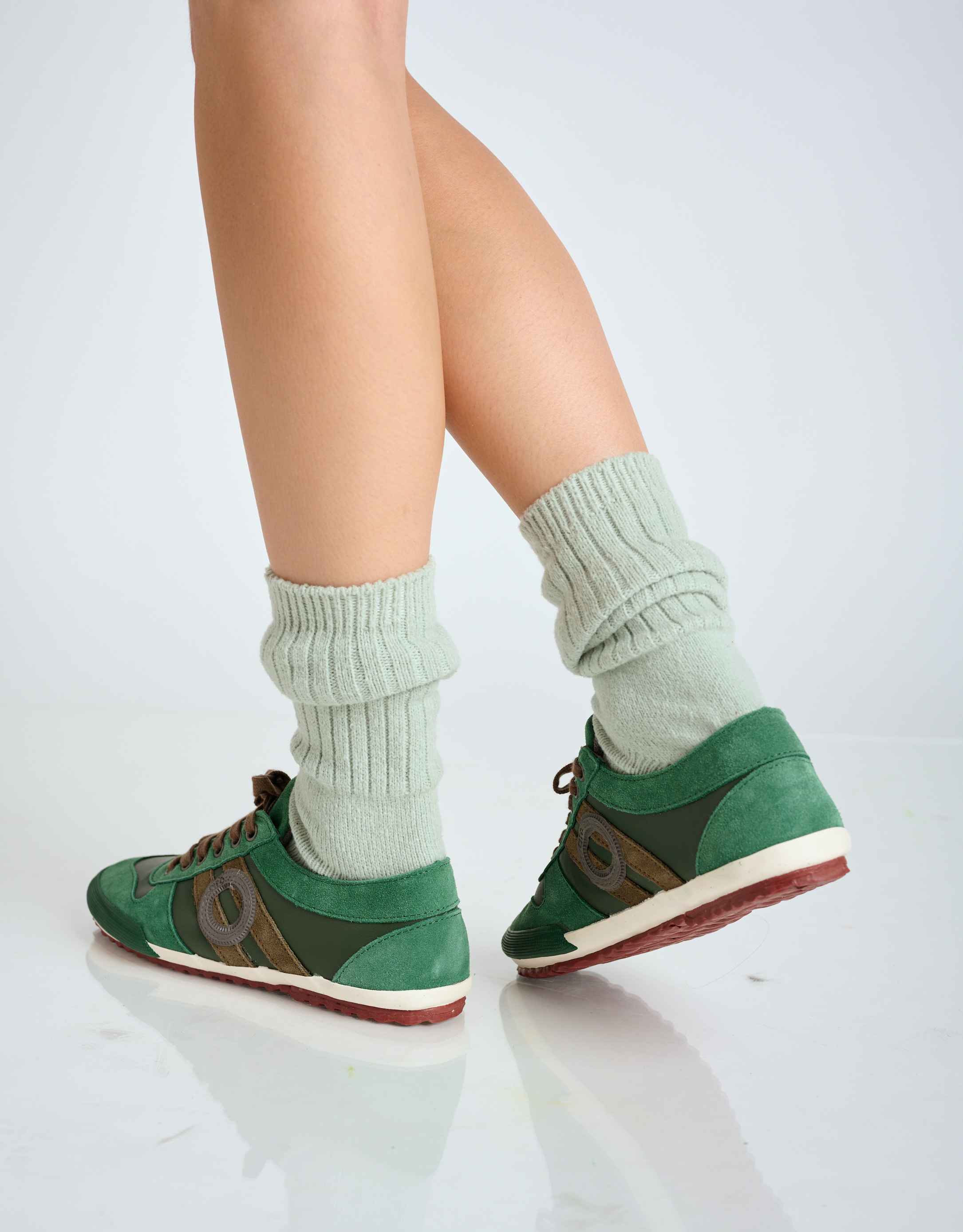 נעלי נשים - Aro - סניקרס נמוכות מעור IDO - ירוק4