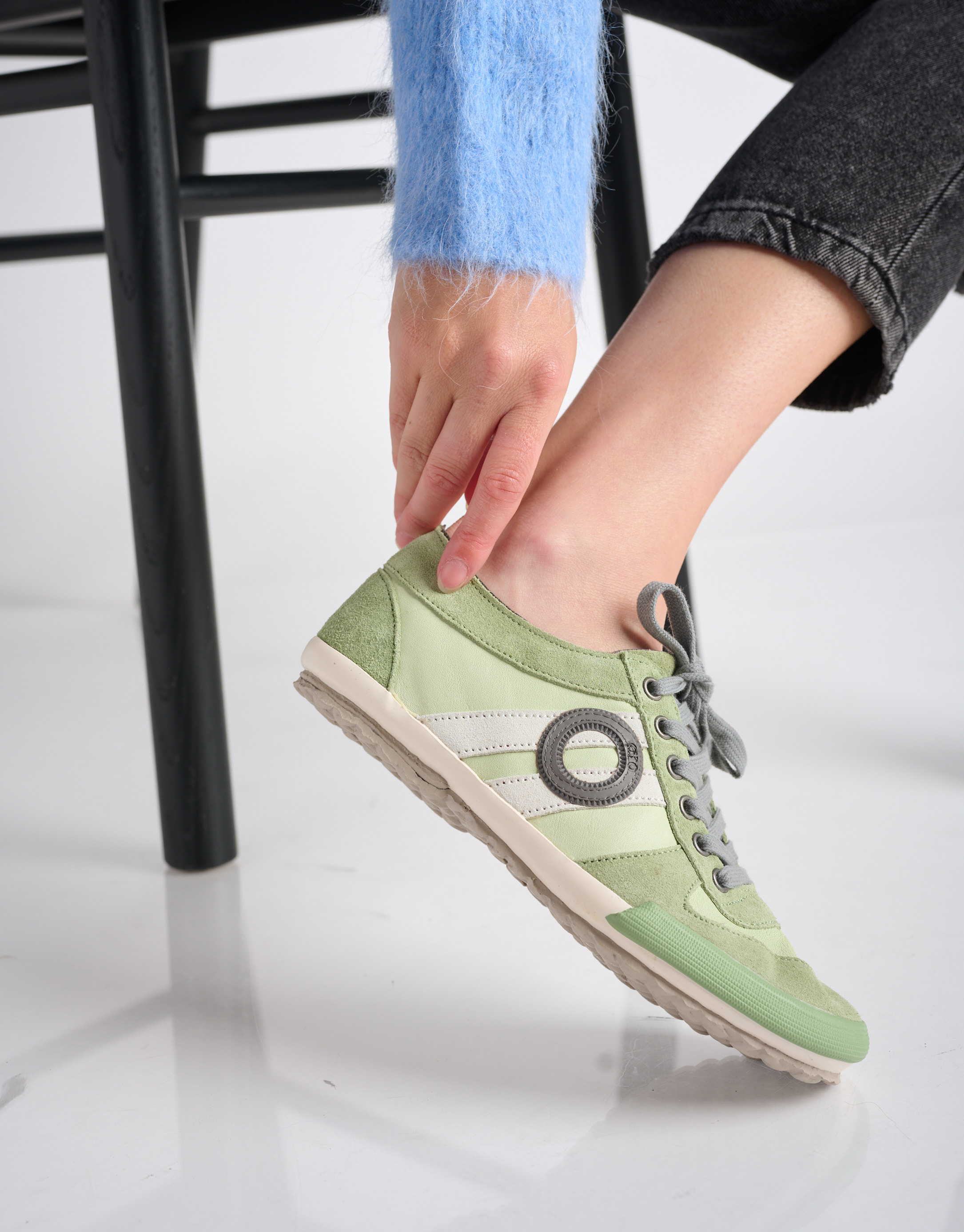 נעלי נשים - Aro - סניקרס נמוכות מעור IDO - מנטה2