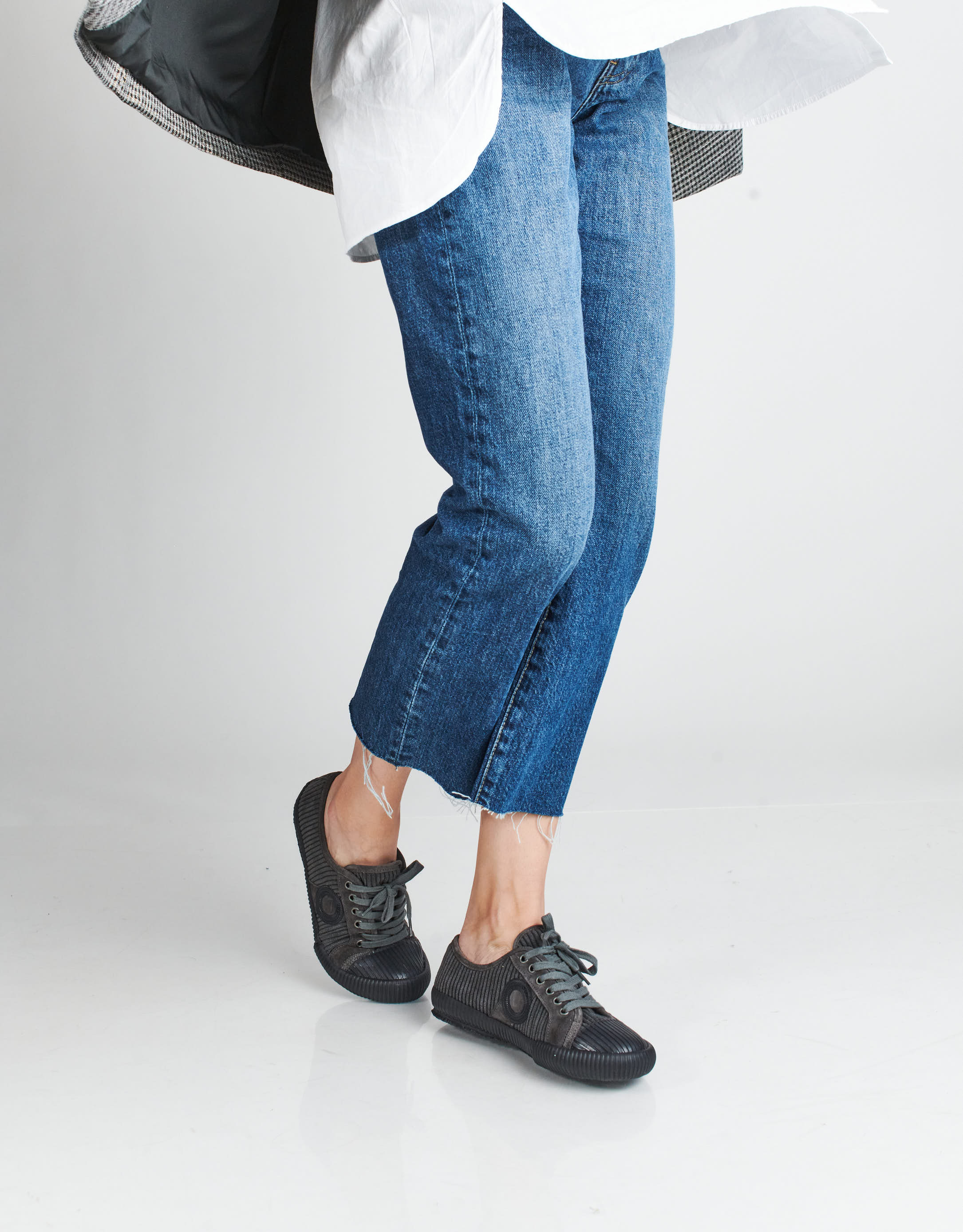 נעלי נשים - Aro - סניקרס קורדרוי CHARLIE - אפור כהה2