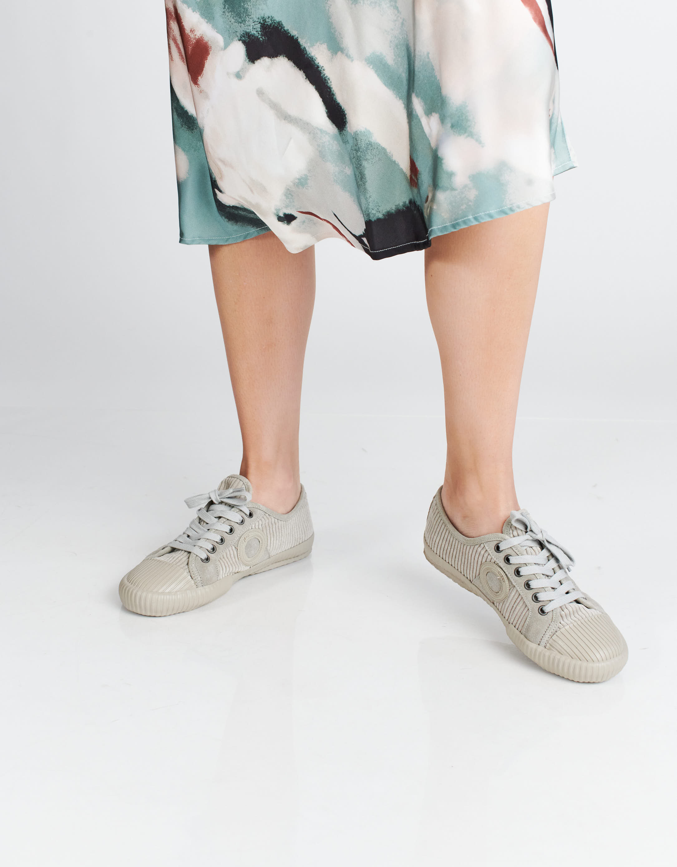 נעלי נשים - Aro - סניקרס קורדרוי CHARLIE - אפור בהיר4