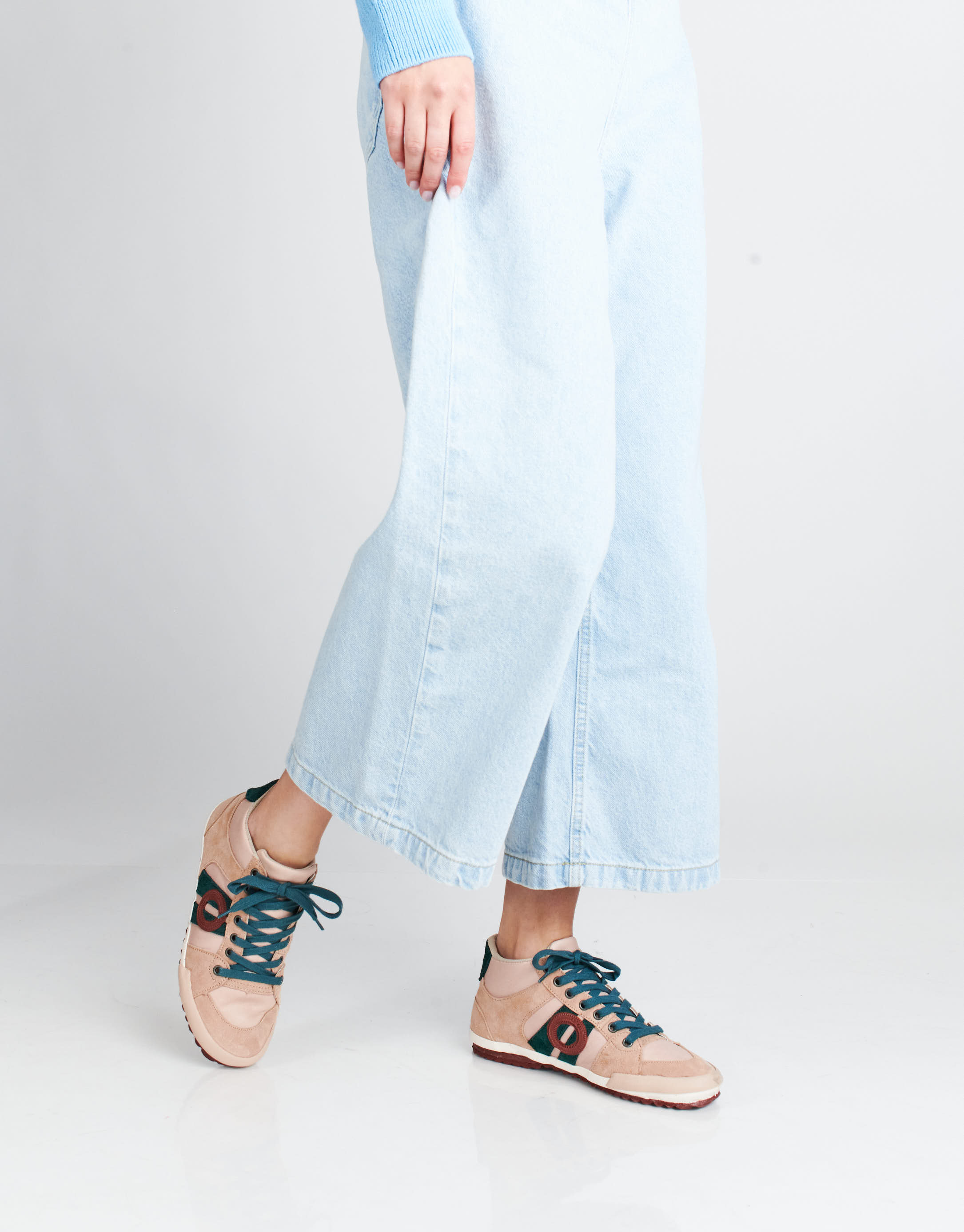 נעלי נשים - Aro - סניקרס גבוהות מעור IDO - ורוד בהיר2