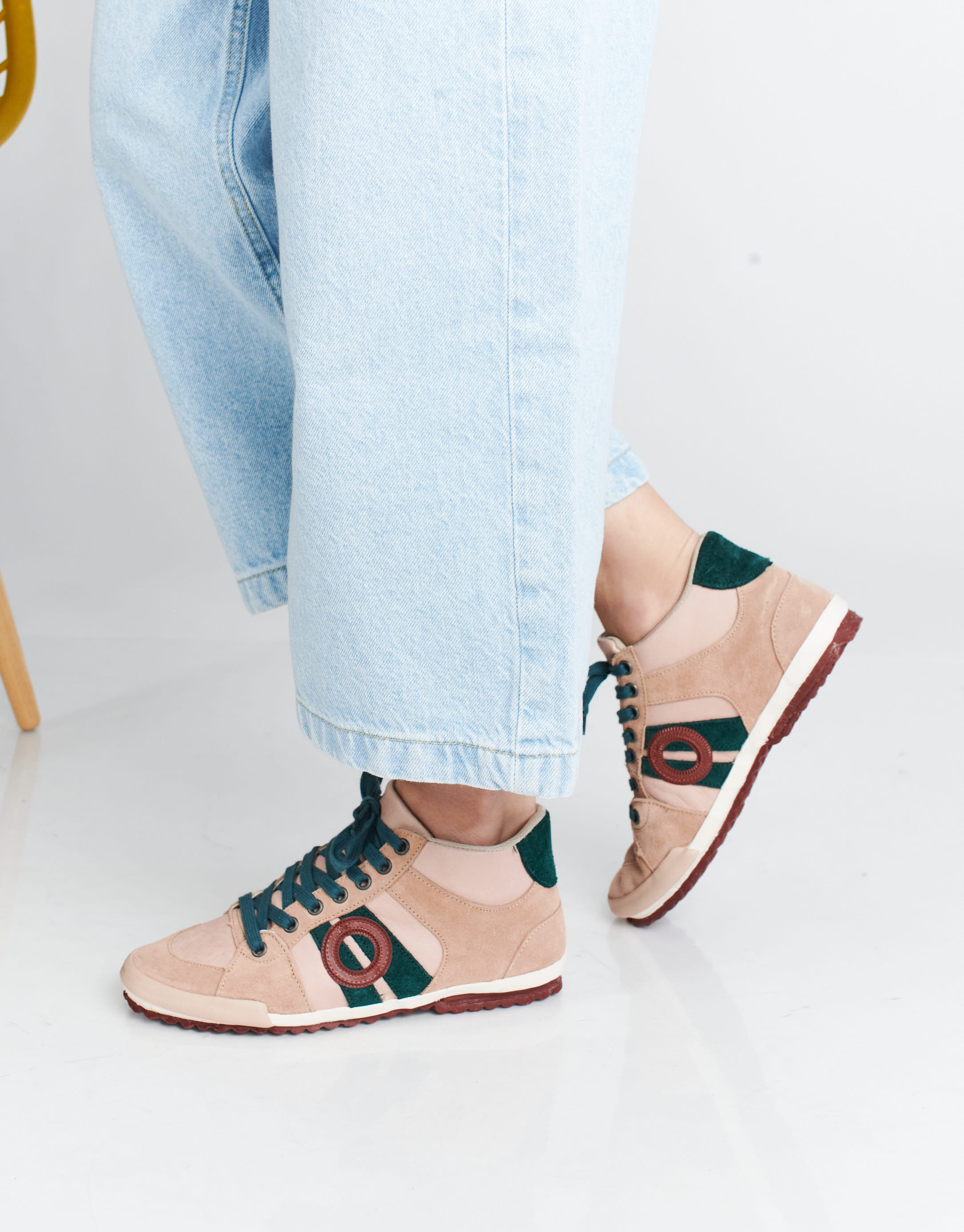 נעלי נשים - Aro - סניקרס גבוהות מעור IDO - ורוד בהיר3