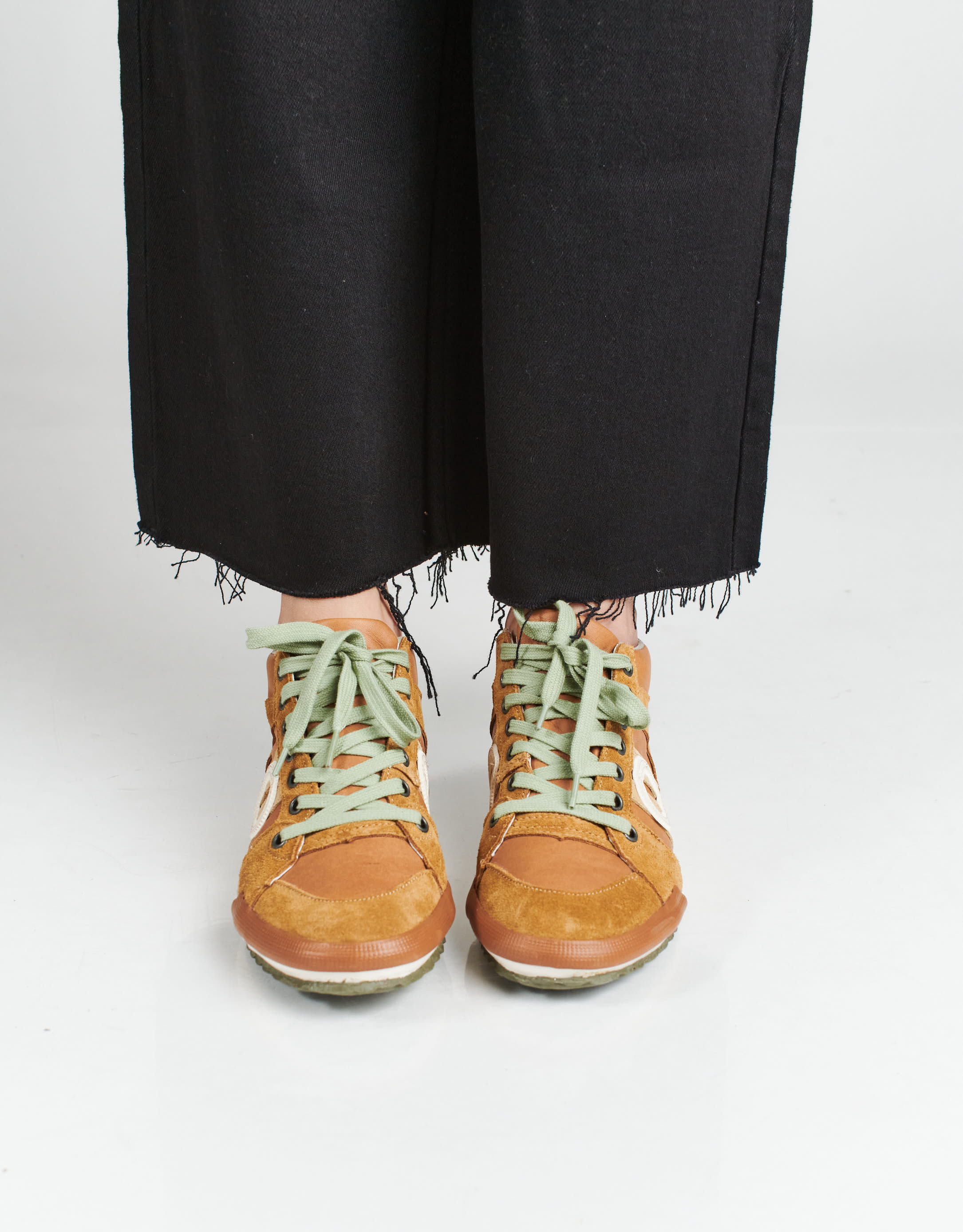 נעלי נשים - Aro - סניקרס גבוהות מעור IDO - קאמל4