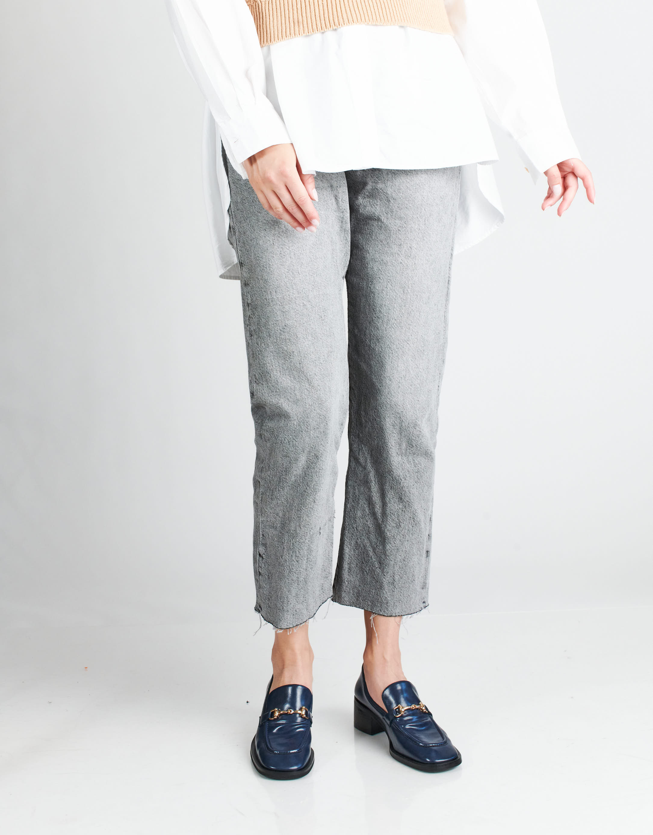 נעלי נשים - Jeffrey Campbell - מוקסינים עם עקב REID - כחול4