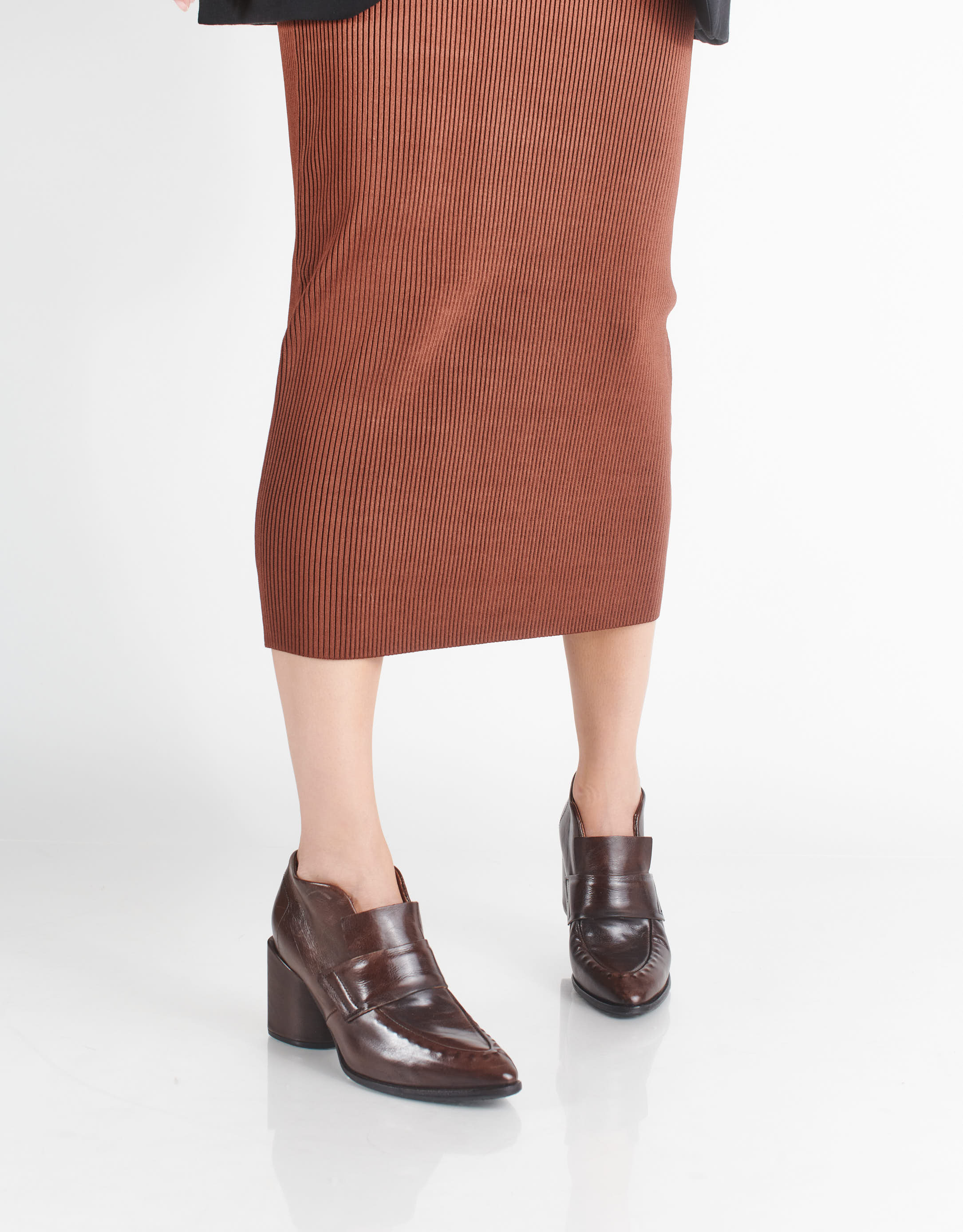 נעלי נשים - A.S. 98 - נעלי עקב מעור ENIA - חום3