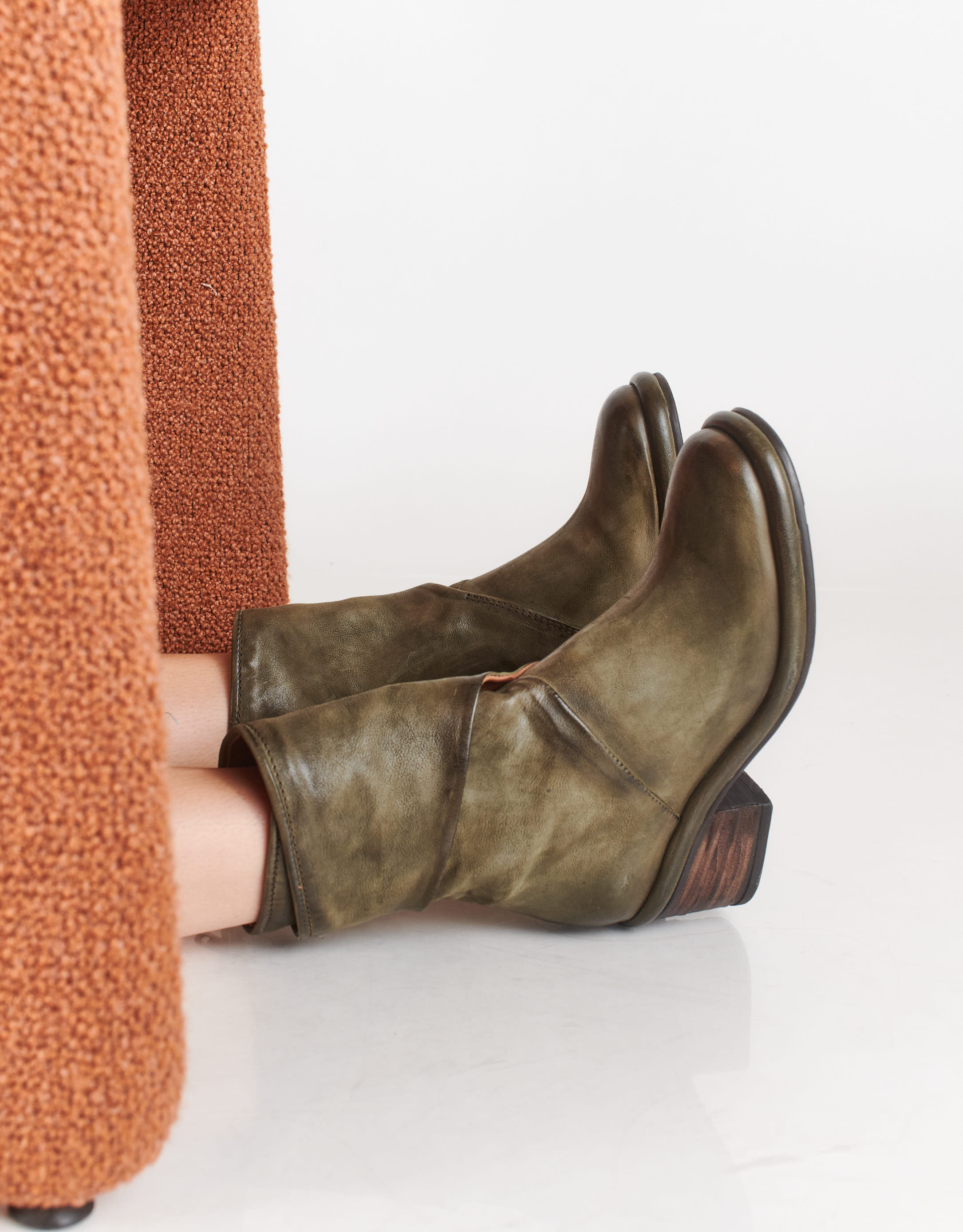 נעלי נשים - A.S. 98 - מגפיים עם עקב VISION - ירוק4