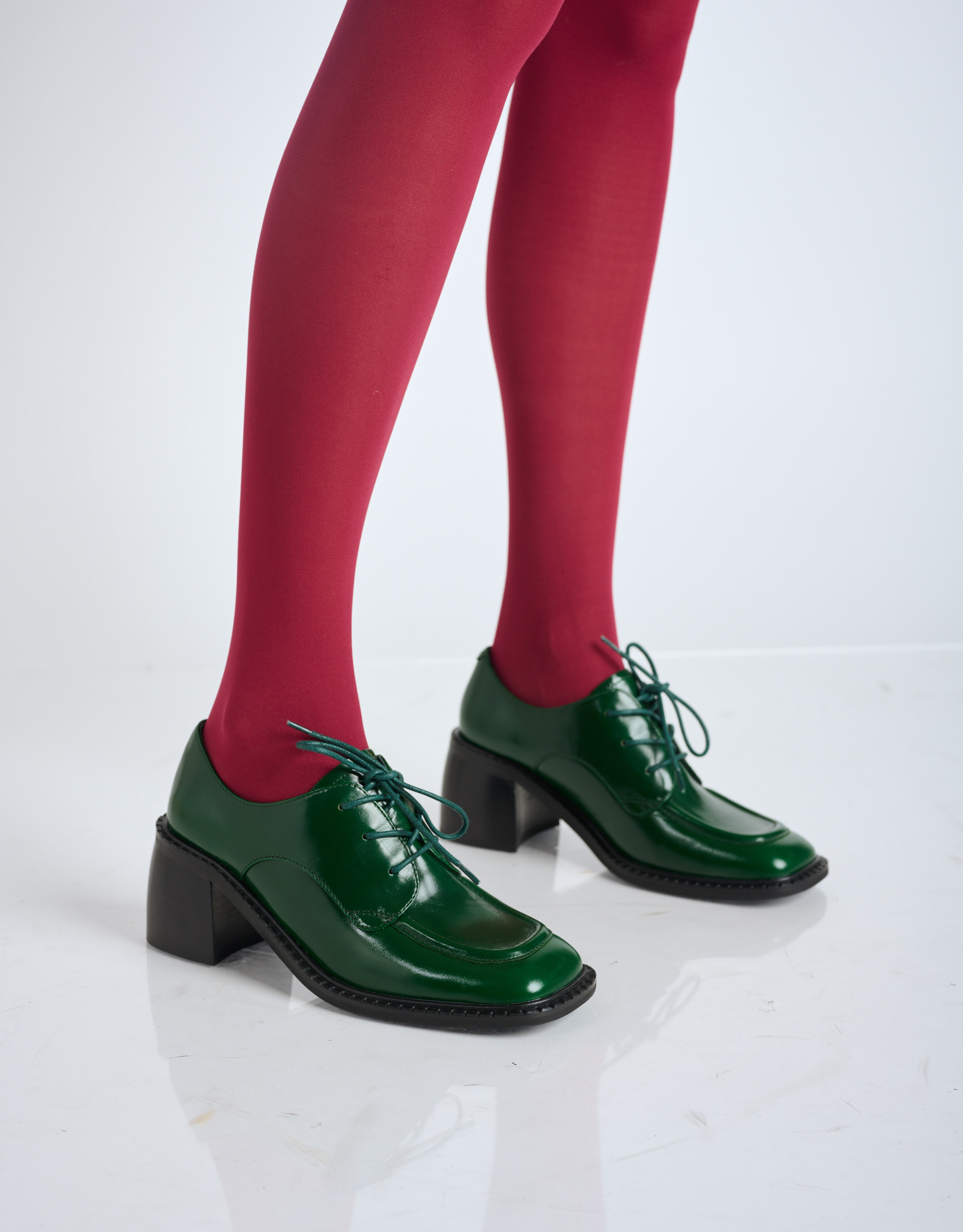 נעלי נשים - Jeffrey Campbell - נעלי עור עם עקב DEMITRI - ירוק2