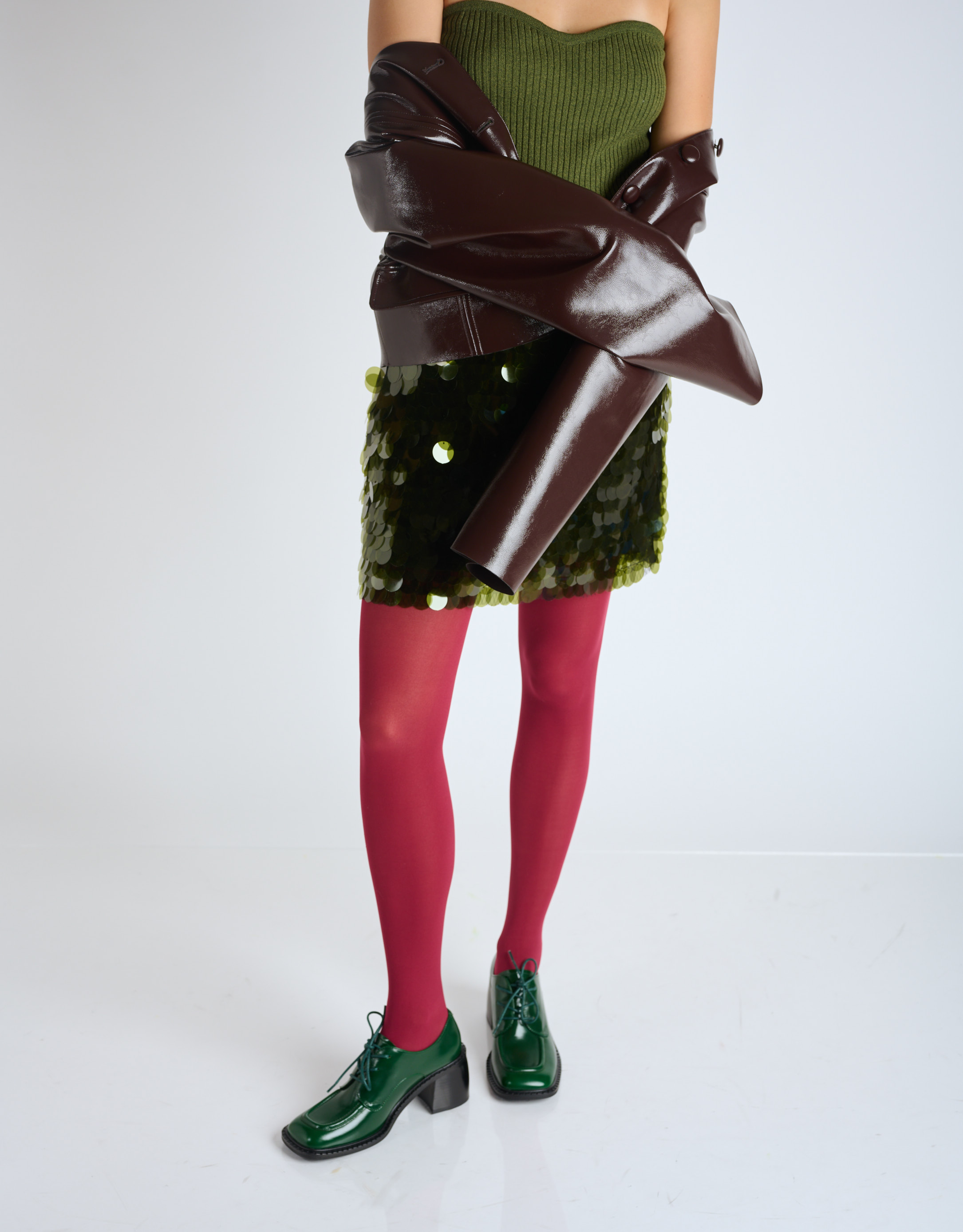 נעלי נשים - Jeffrey Campbell - נעלי עור עם עקב DEMITRI - ירוק3