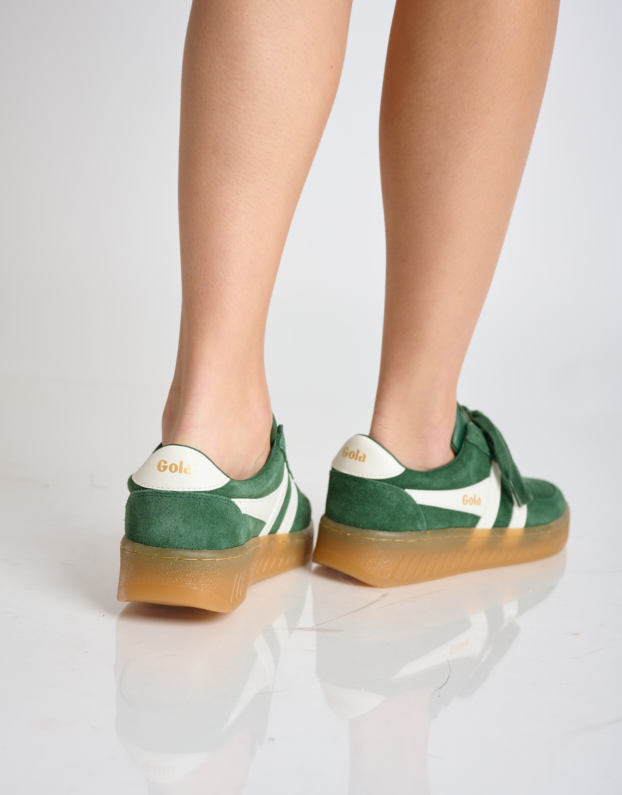 נעלי נשים - Gola - סניקרס זמש GRANDSLAM - ירוק2