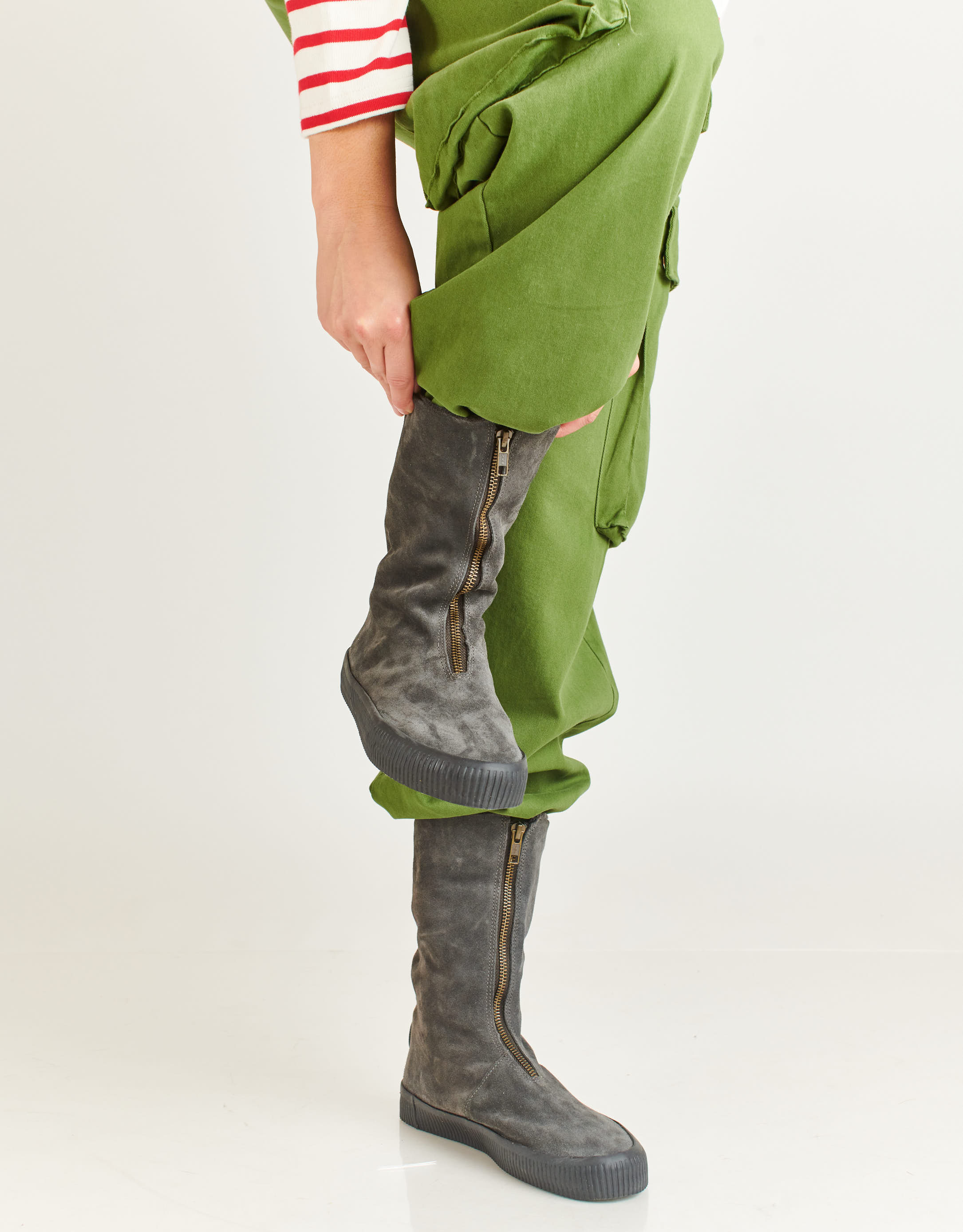 נעלי נשים - Aro - מגפיים עם רוכסן NOELLE - אפור4