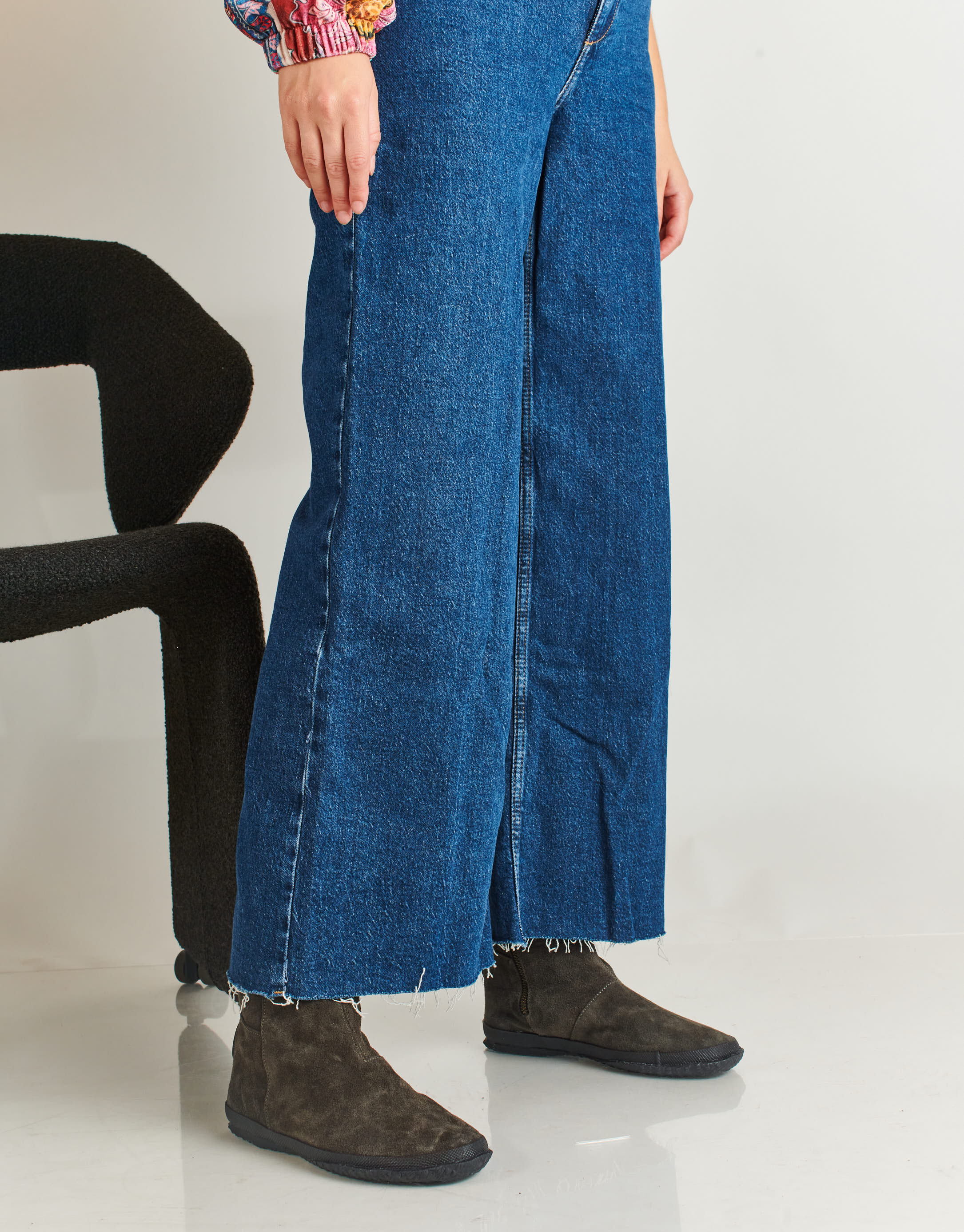 נעלי נשים - Aro - מגפיים מזמש WILLY - אפור3