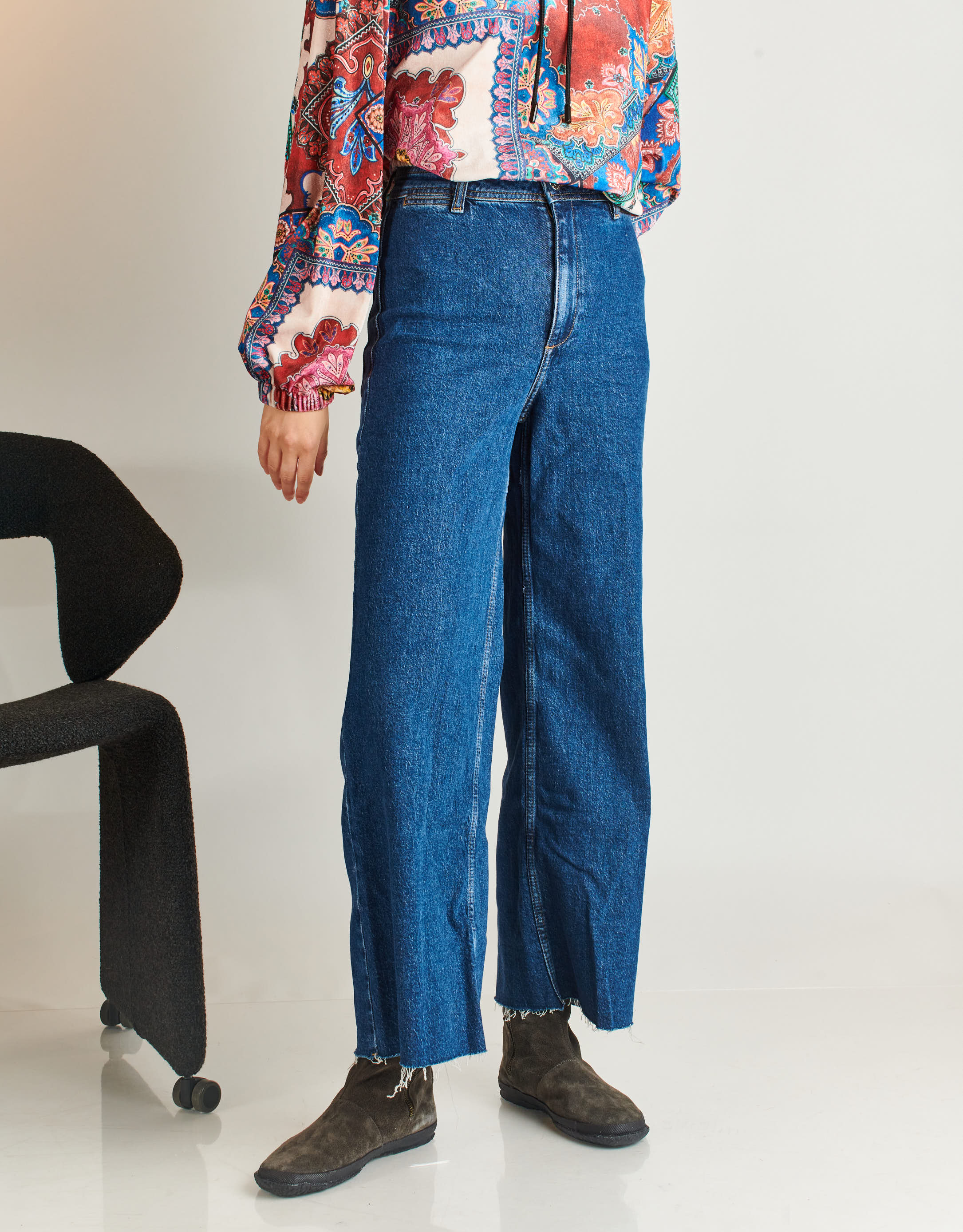 נעלי נשים - Aro - מגפיים מזמש WILLY - אפור4