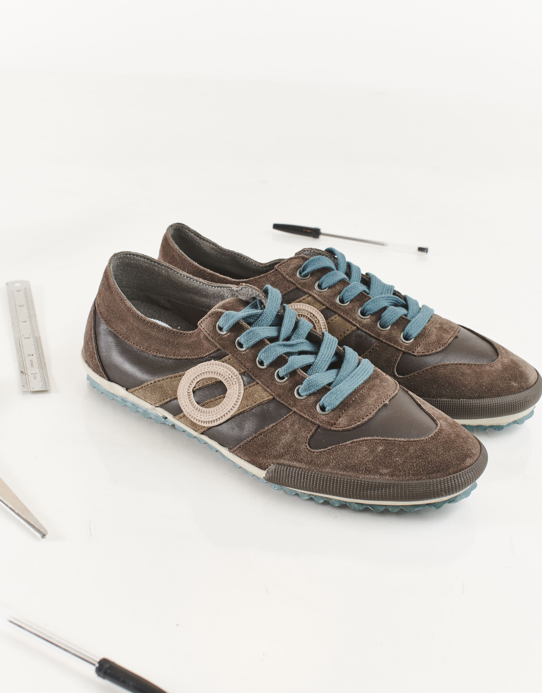 נעלי גברים - Aro - סניקרס עור IDO - חום כהה2