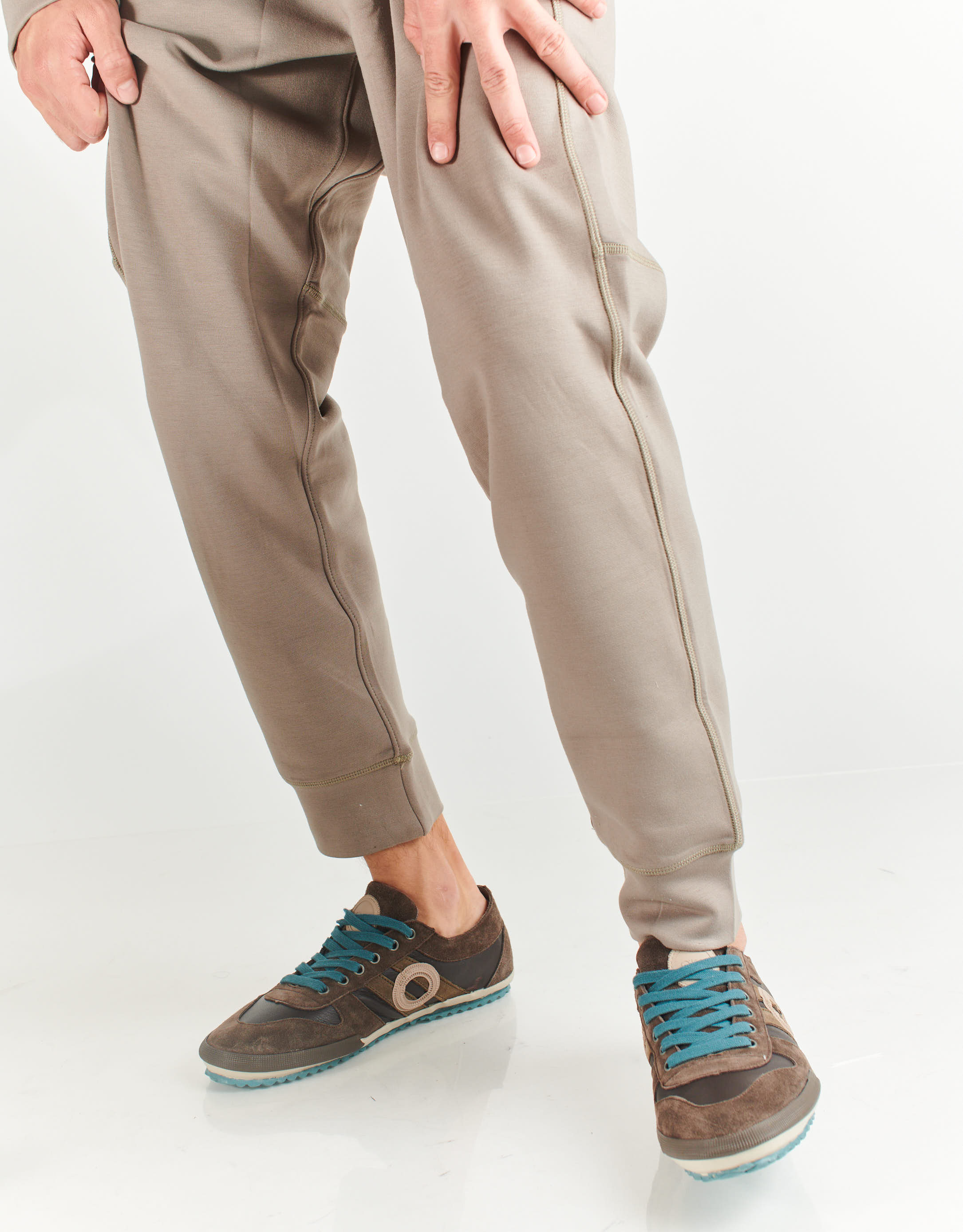 נעלי גברים - Aro - סניקרס עור IDO - חום כהה4