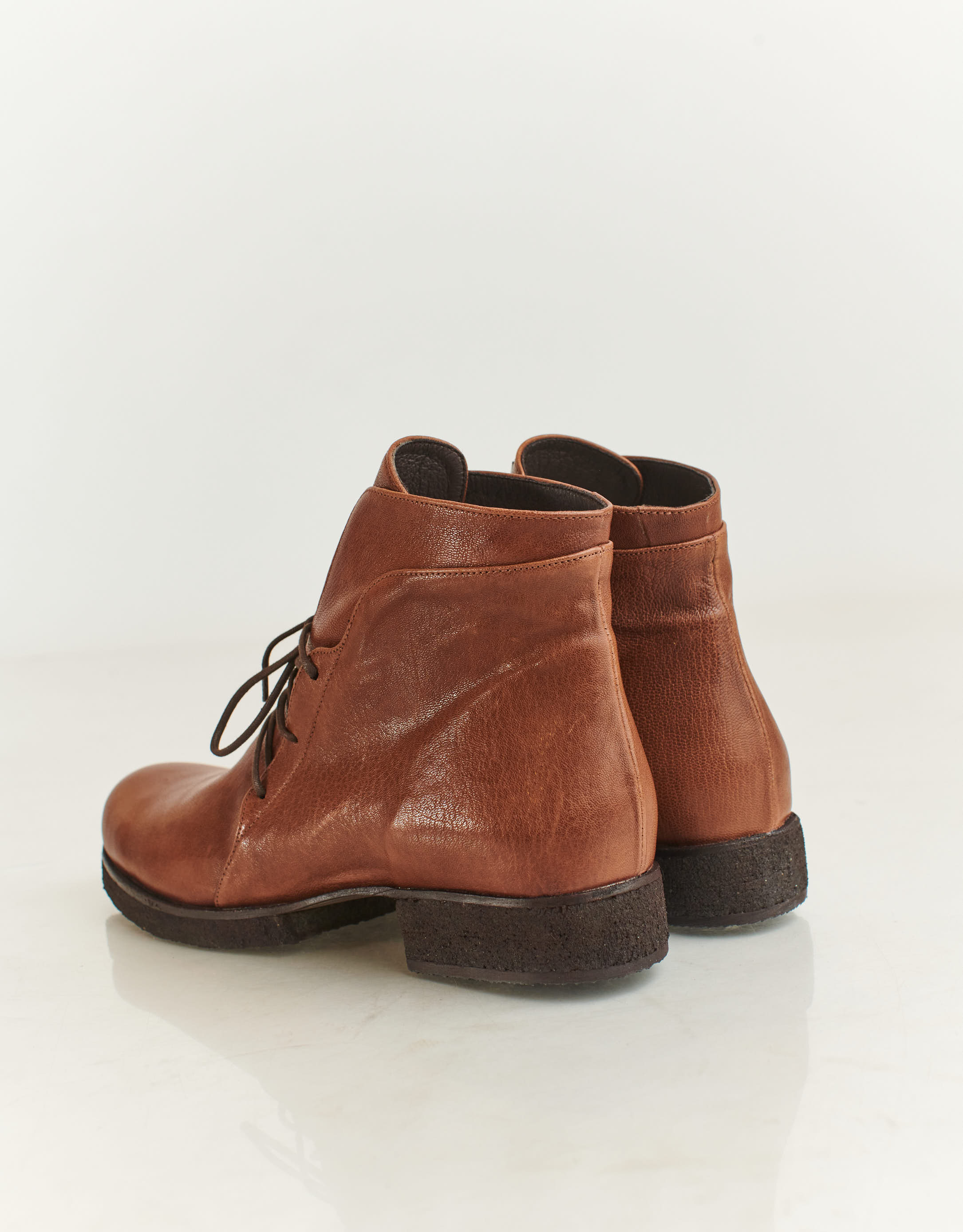 נעלי נשים - Vialis - מגפונים עם שרוכים KIOTO - חום בהיר4