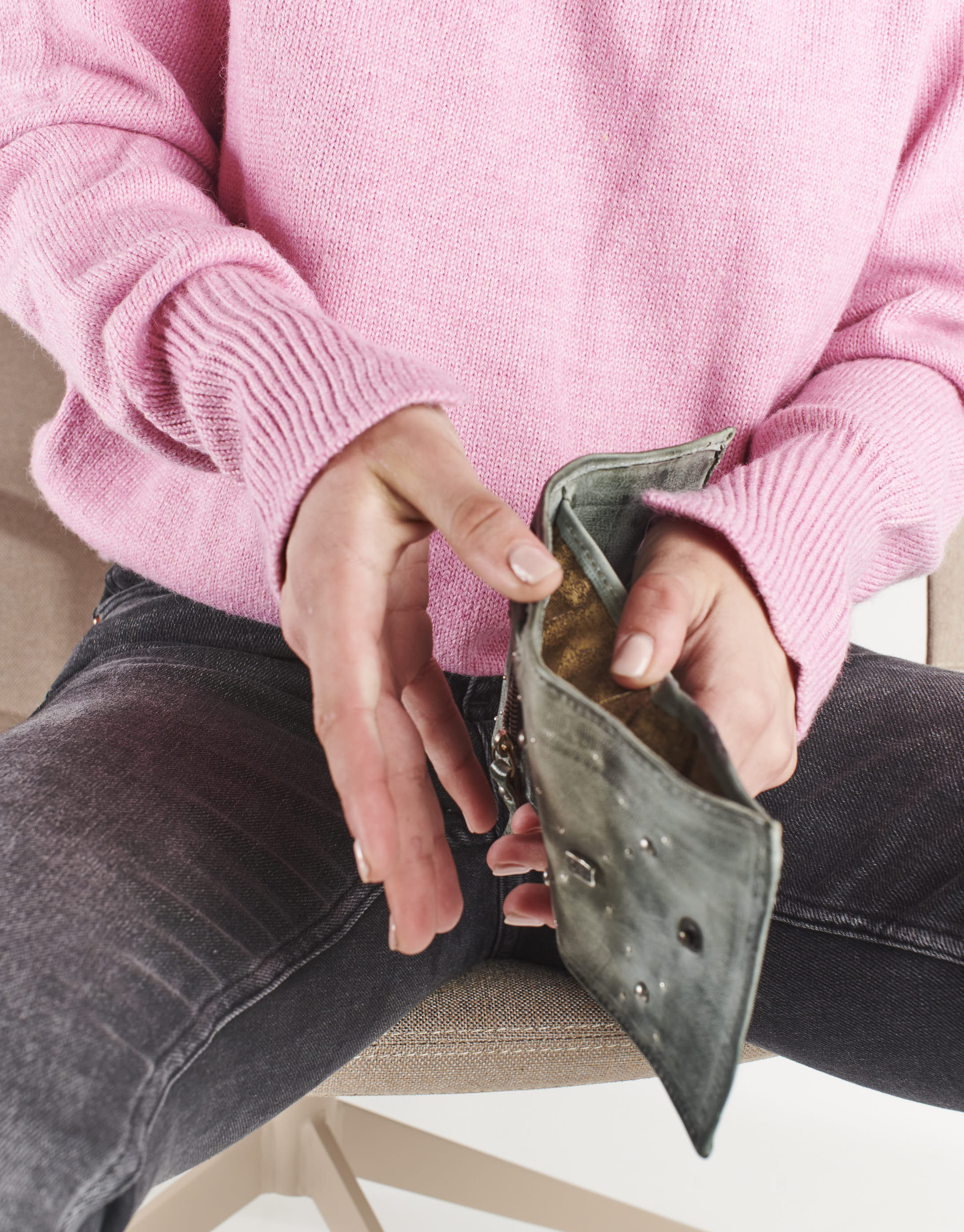 נעלי נשים - A.S. 98 - ארנק ניטים קטן ALESSA - אפור3