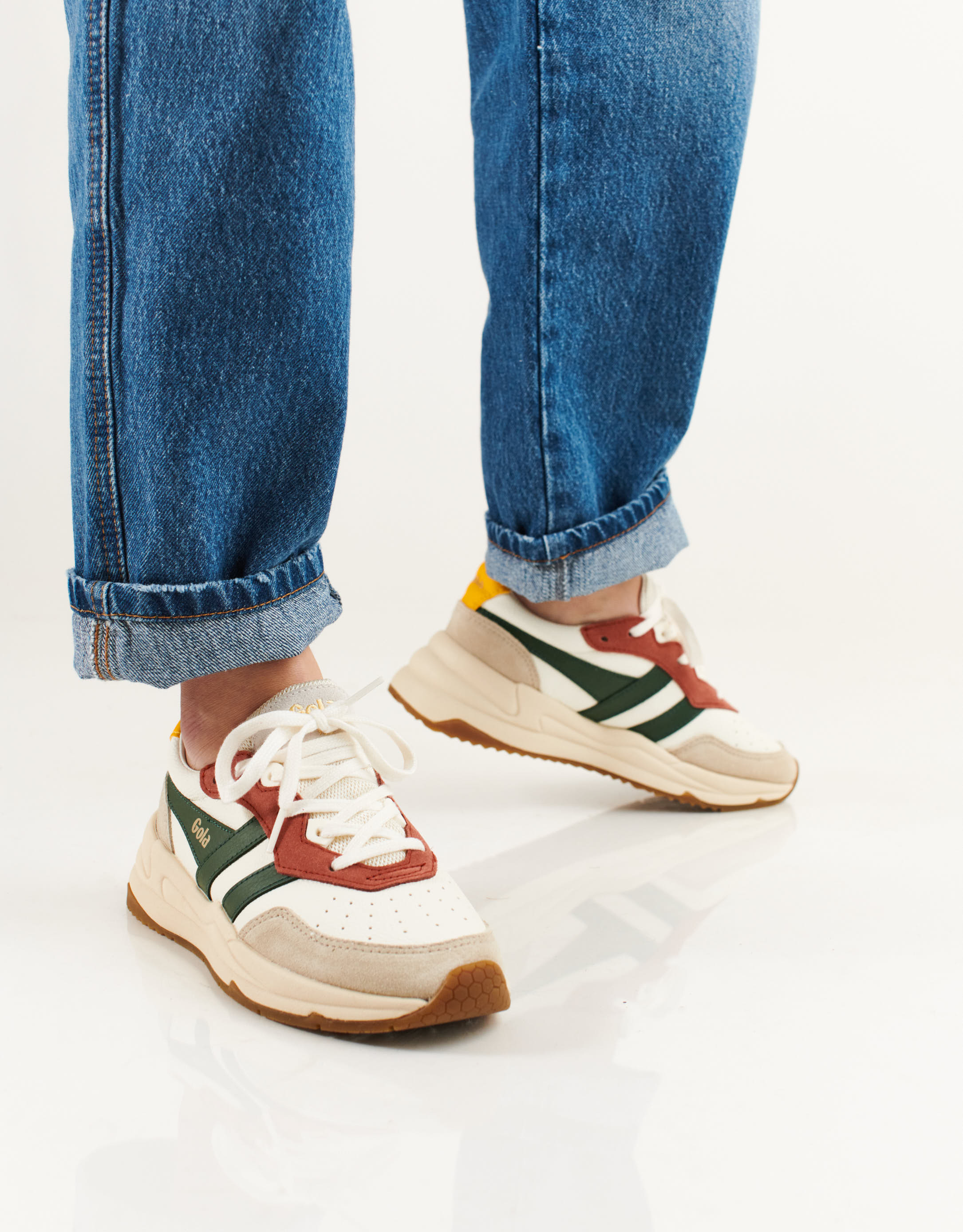 נעלי נשים - Gola - סניקרס SATURN QUADRANT - ירוק   כתום2