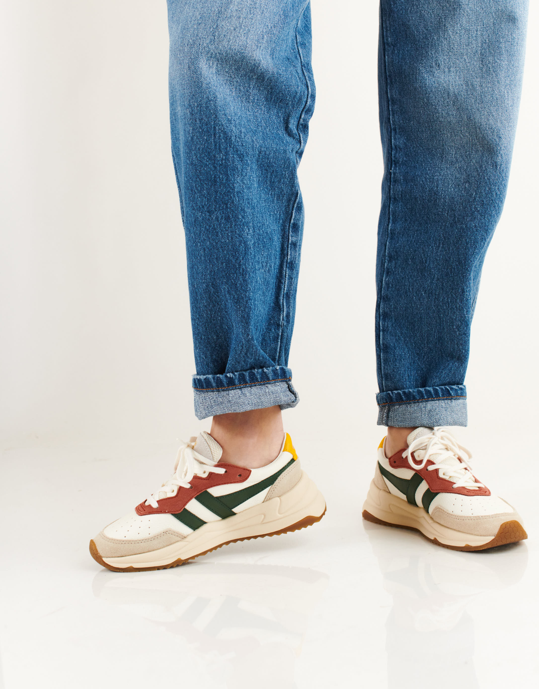 נעלי נשים - Gola - סניקרס SATURN QUADRANT - ירוק   כתום3