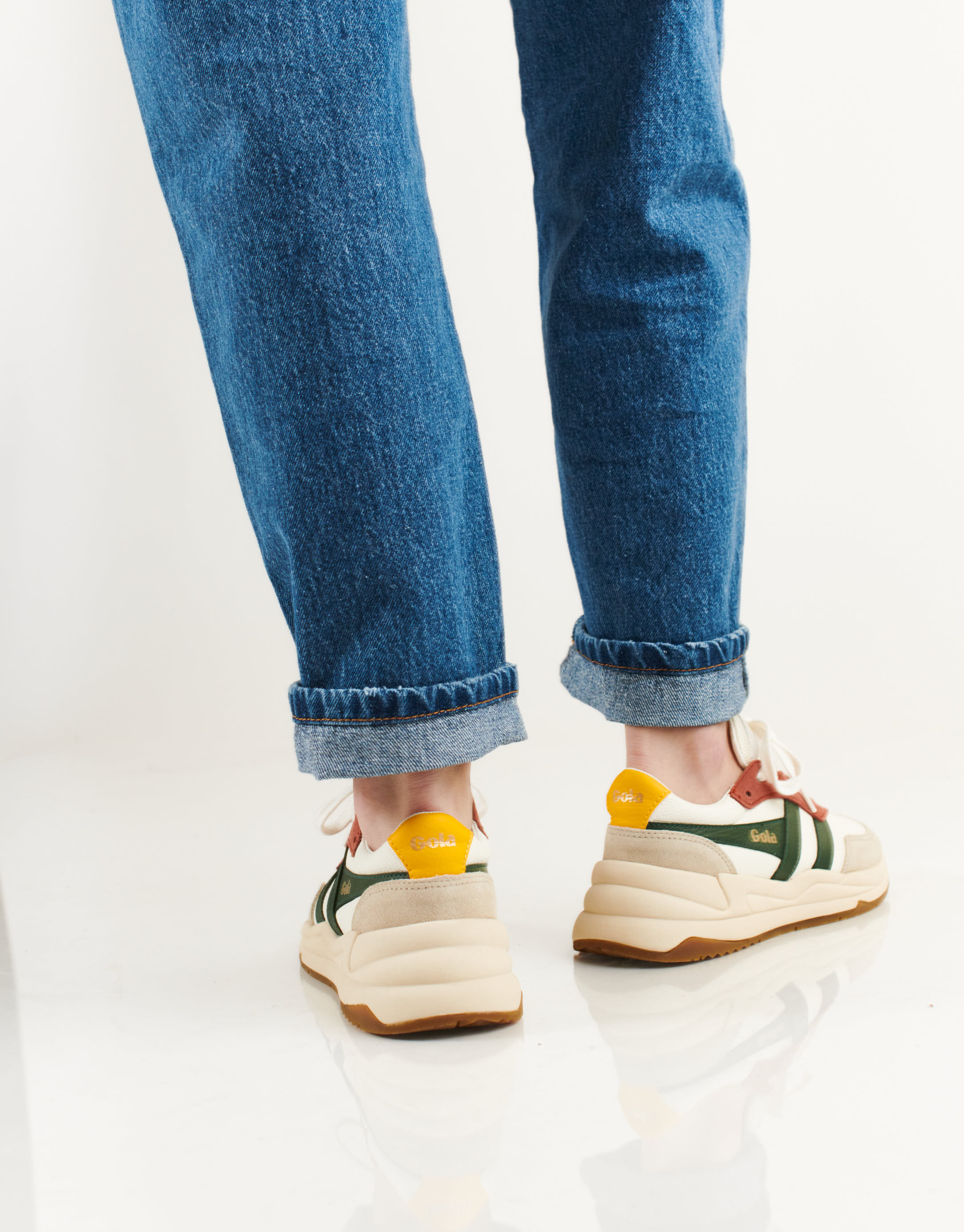 נעלי נשים - Gola - סניקרס SATURN QUADRANT - ירוק   כתום4