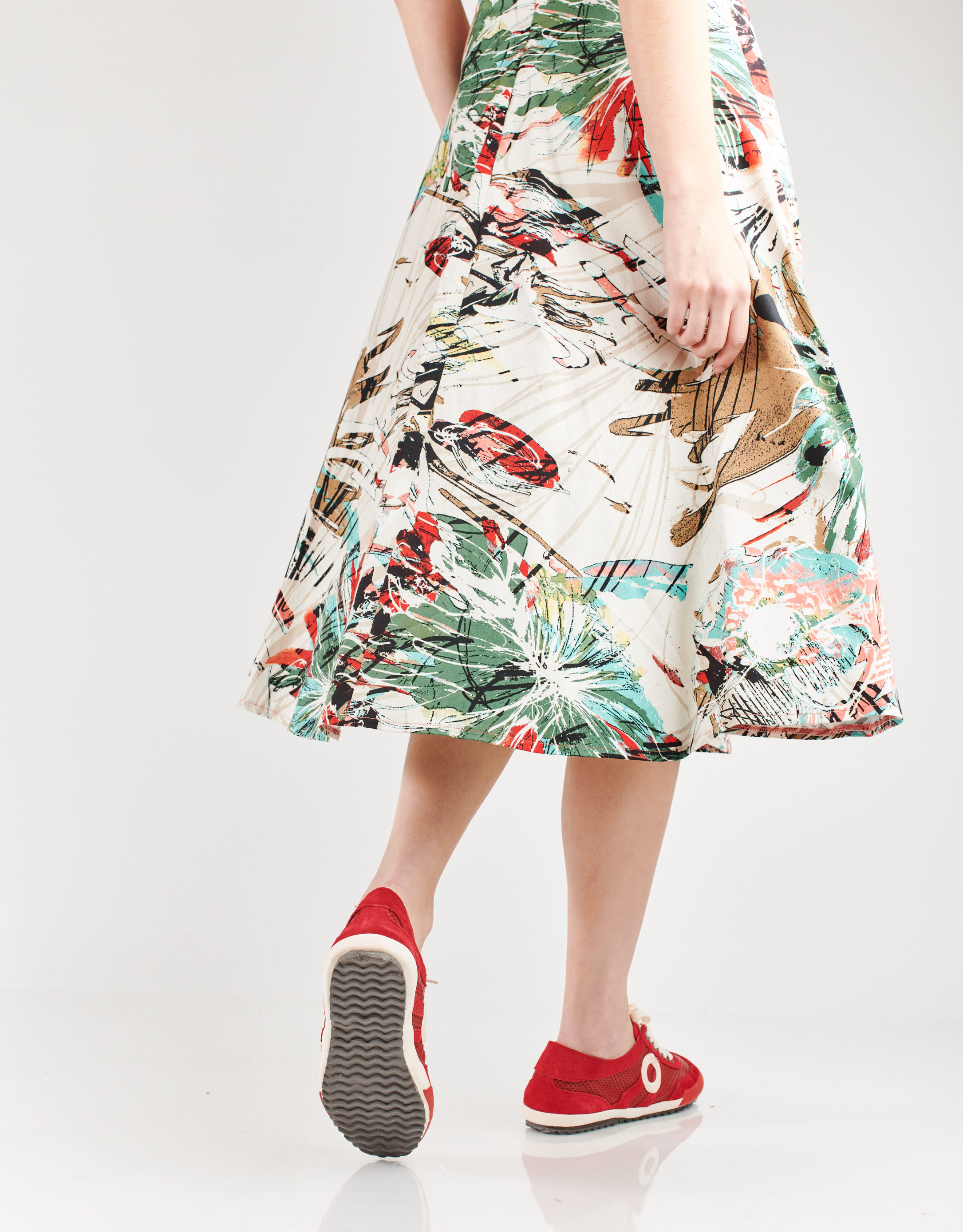 נעלי נשים - Aro - סניקרס IDO - אדום   לבן4