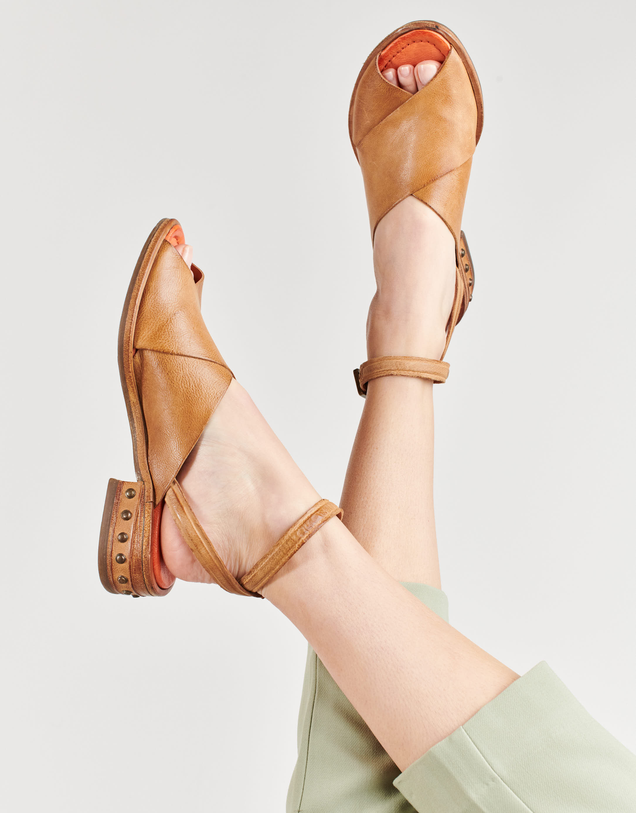 נעלי נשים - A.S. 98 - סנדלי איקס  GEA SAND - חום בהיר