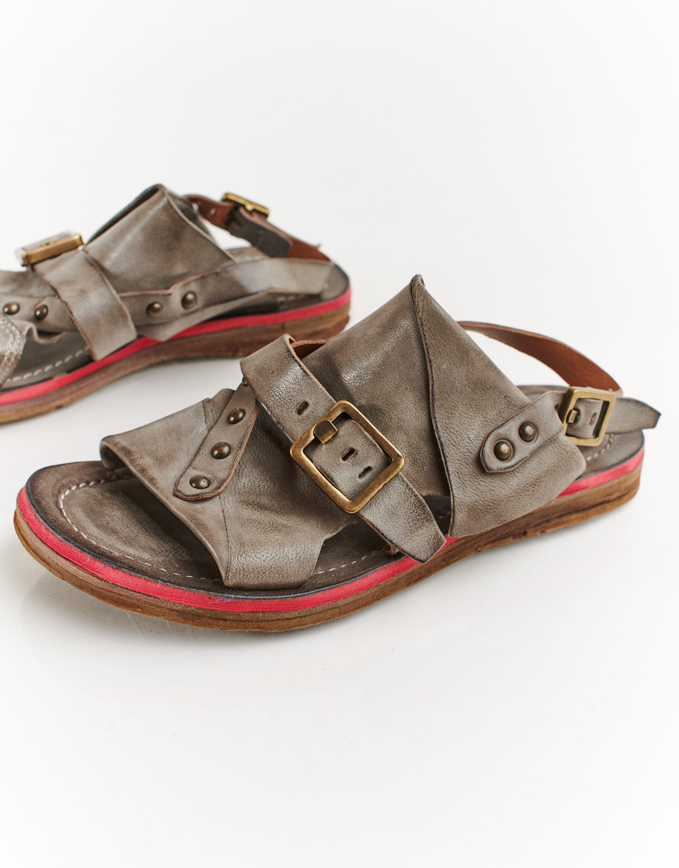 נעלי נשים - A.S. 98 - סנדלים שטוחים BUSA - אפור3